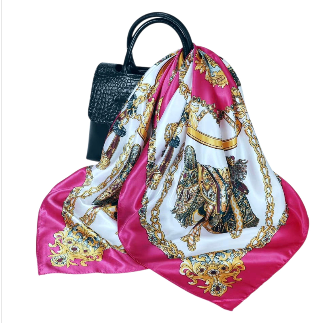 Foulard carré  90cm imprimé fantaisie (x10)#69