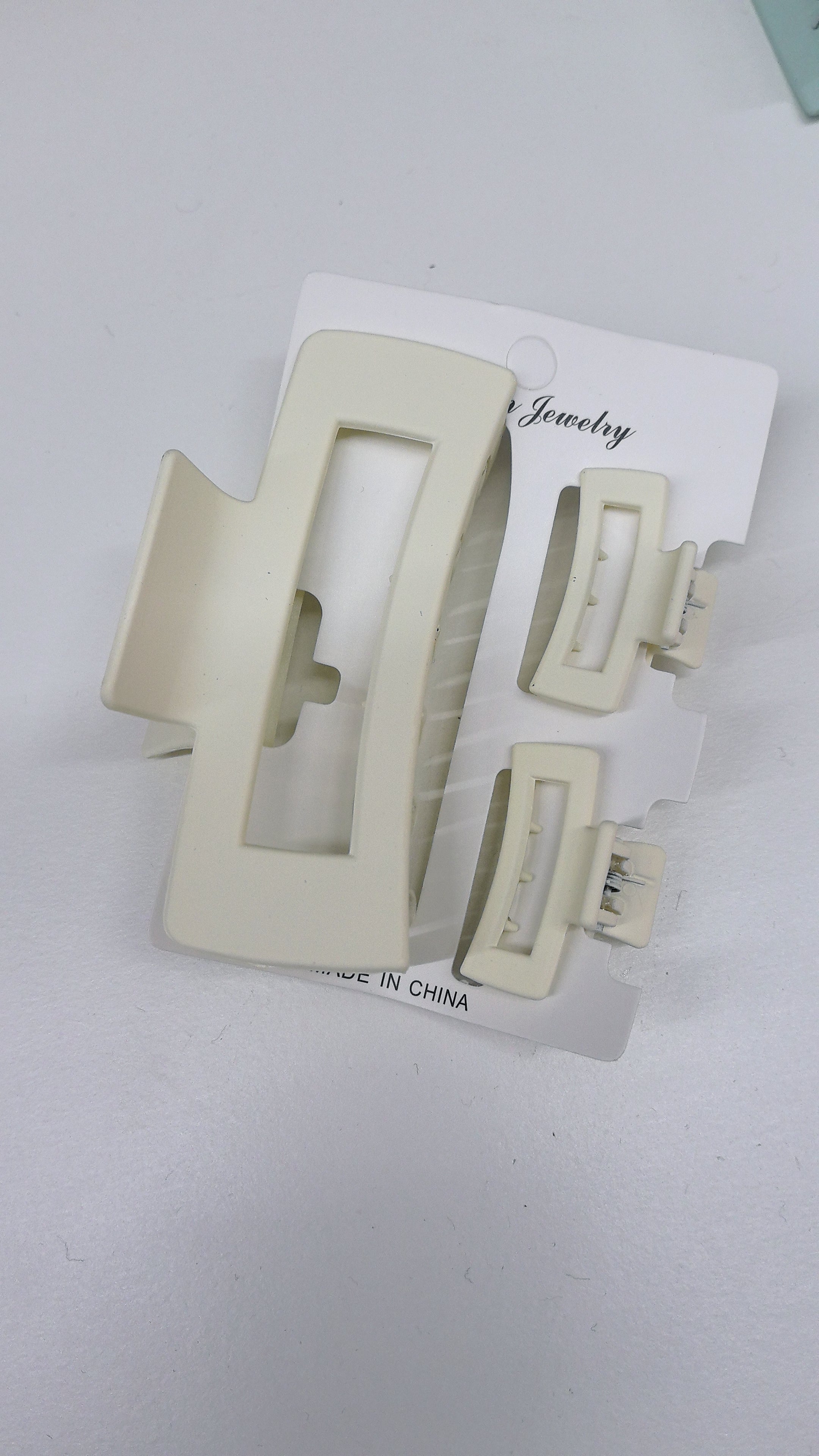 Lot de 3 Pinces à Cheveux Carrées(×12)