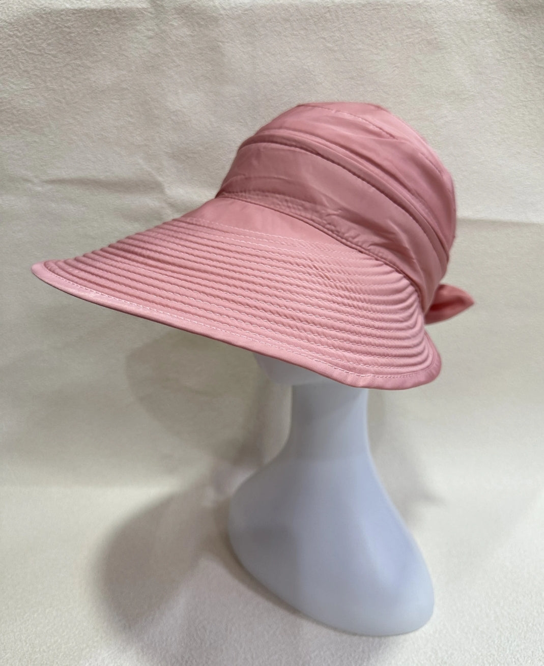 Chapeau solaire 2-en-1 à zip, visière extra-large sans dessus, protection anti-UV pour femme (x12)