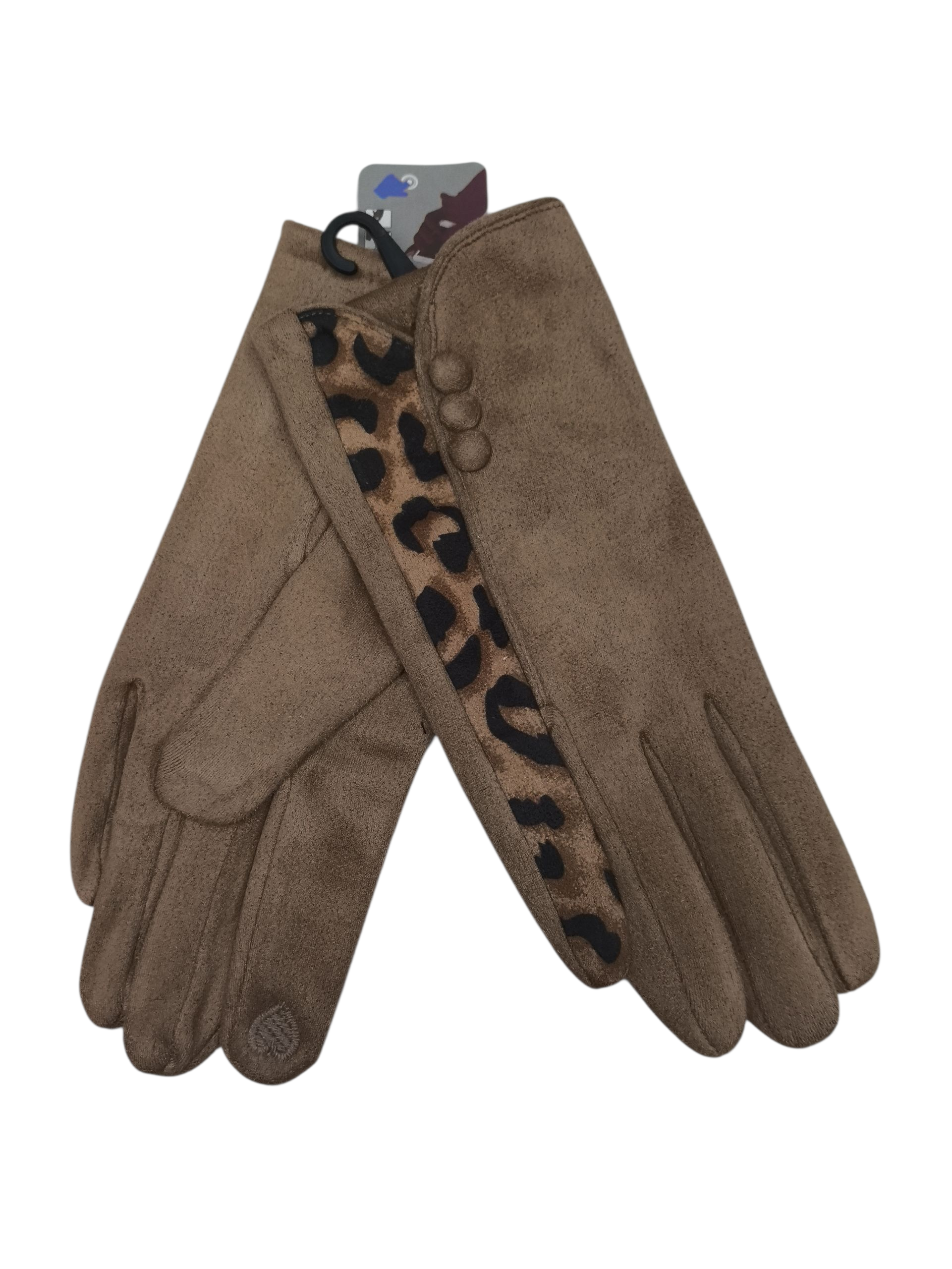 Gants tactiles motif imprimé léopard (x12)