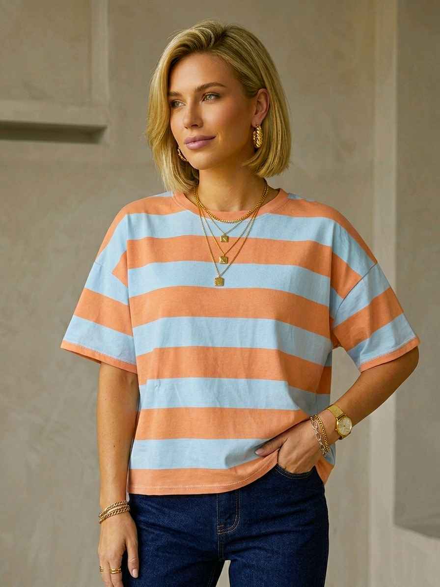 T-shirt OverSize À Rayures(x8)