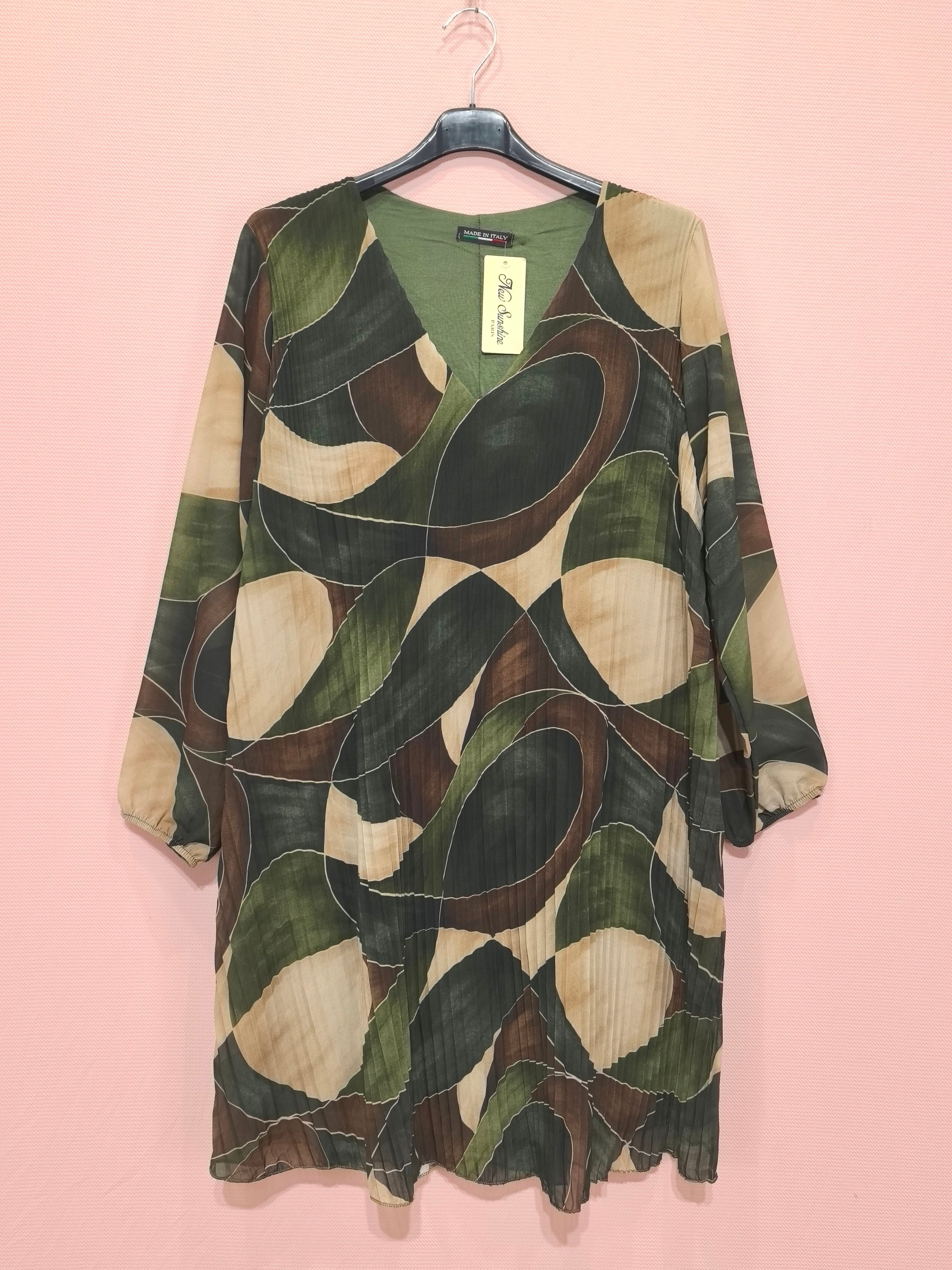 Robe plissée zèbre (x6）