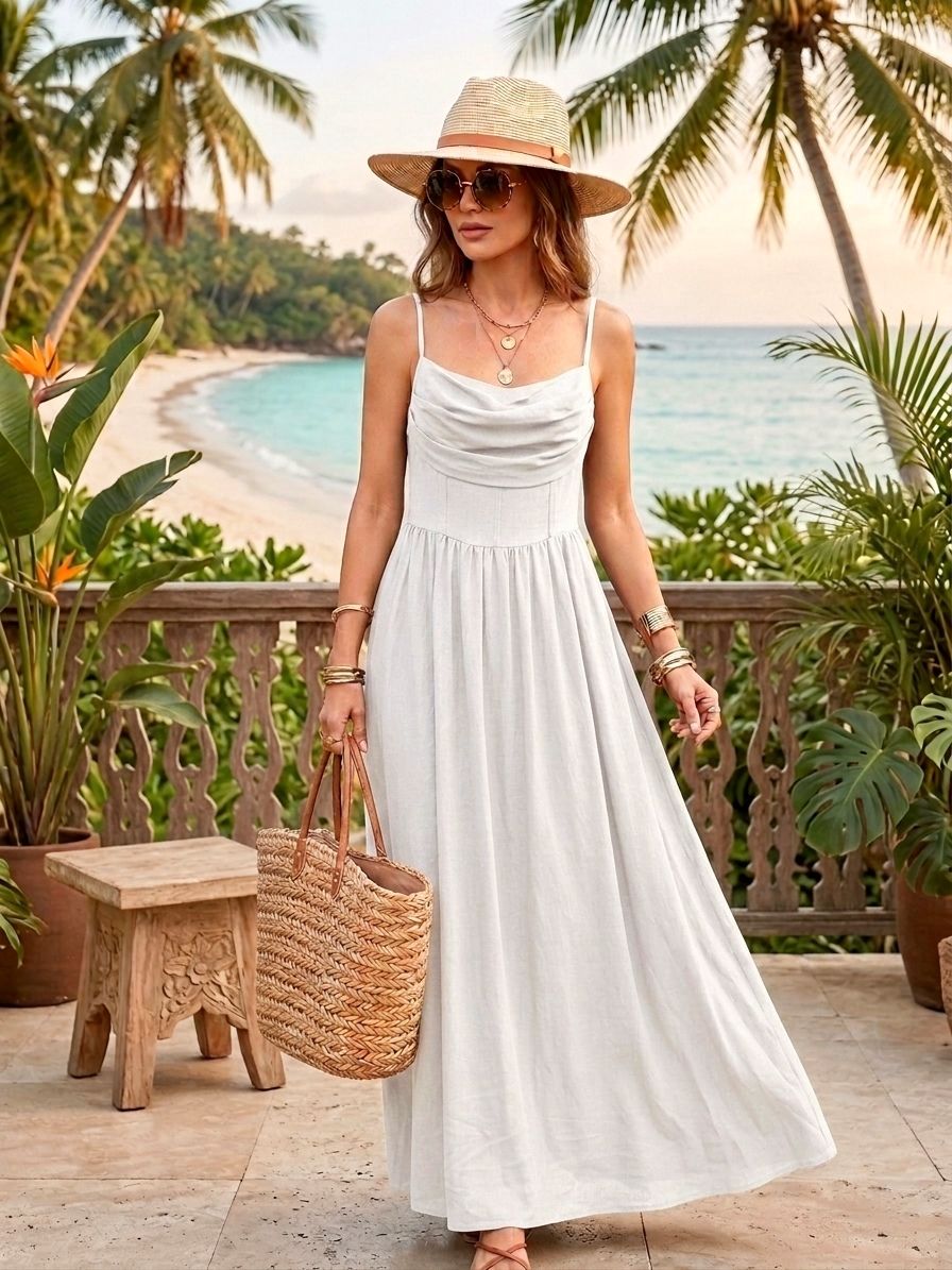 Robe Longue À Bretelles (x6)