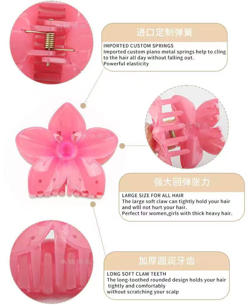 pinces  cheveux  forme  fleur (x12)#8