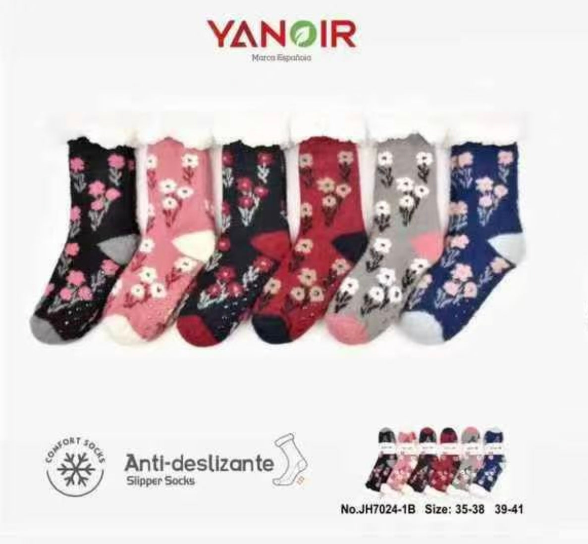 FEMME Chaussettes chaussons fourrées    (x12)
