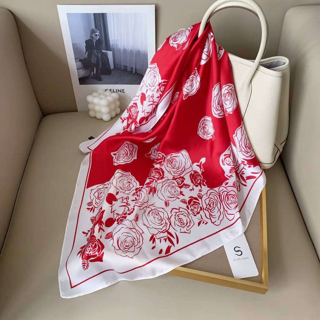 Foulard Carré touche soie 70cmx70cm (x12)#56
