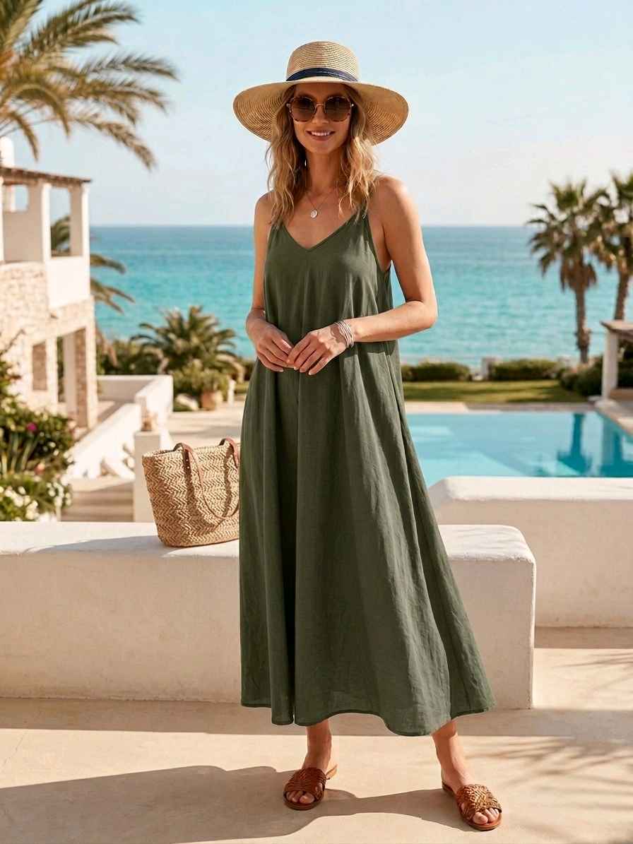 Robe À Bretelles En Coton Légère (x6)