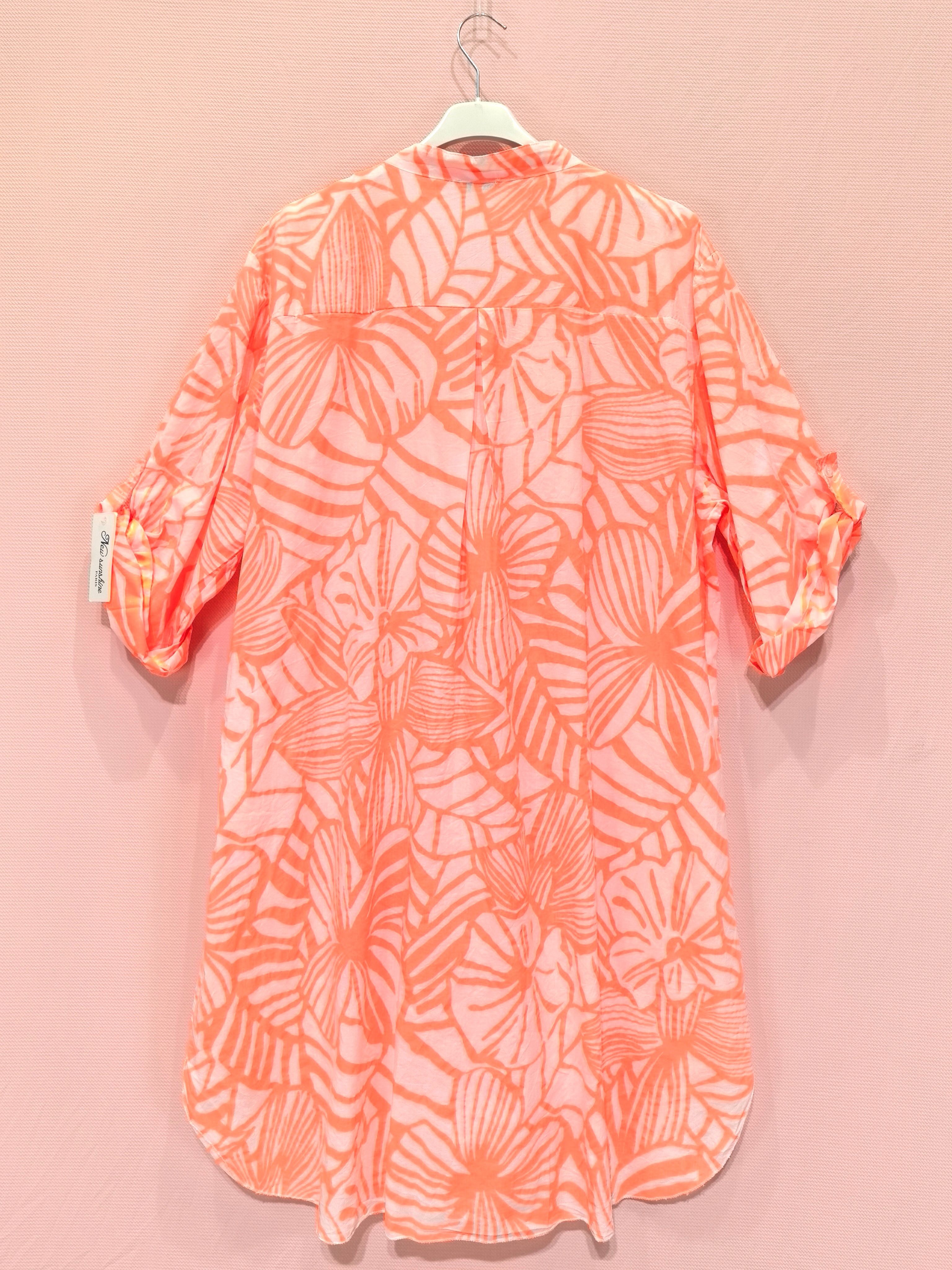 Robe chemise imprimée fluo (x6)