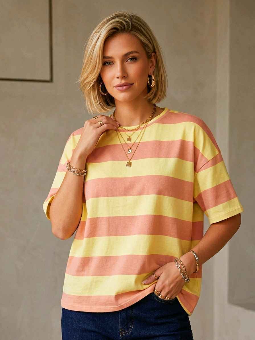 T-shirt OverSize À Rayures(x8)