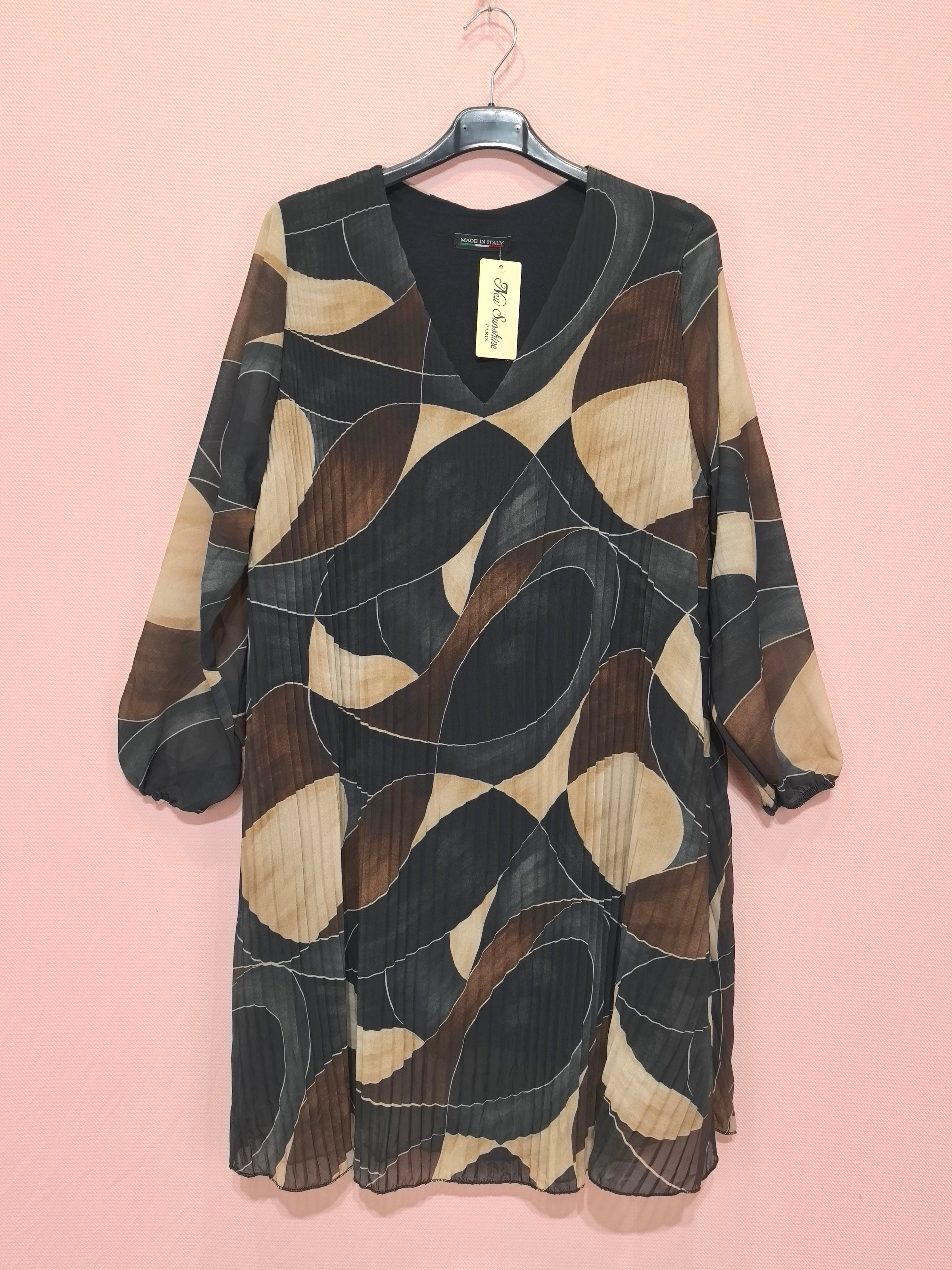 Robe plissée zèbre (x6）
