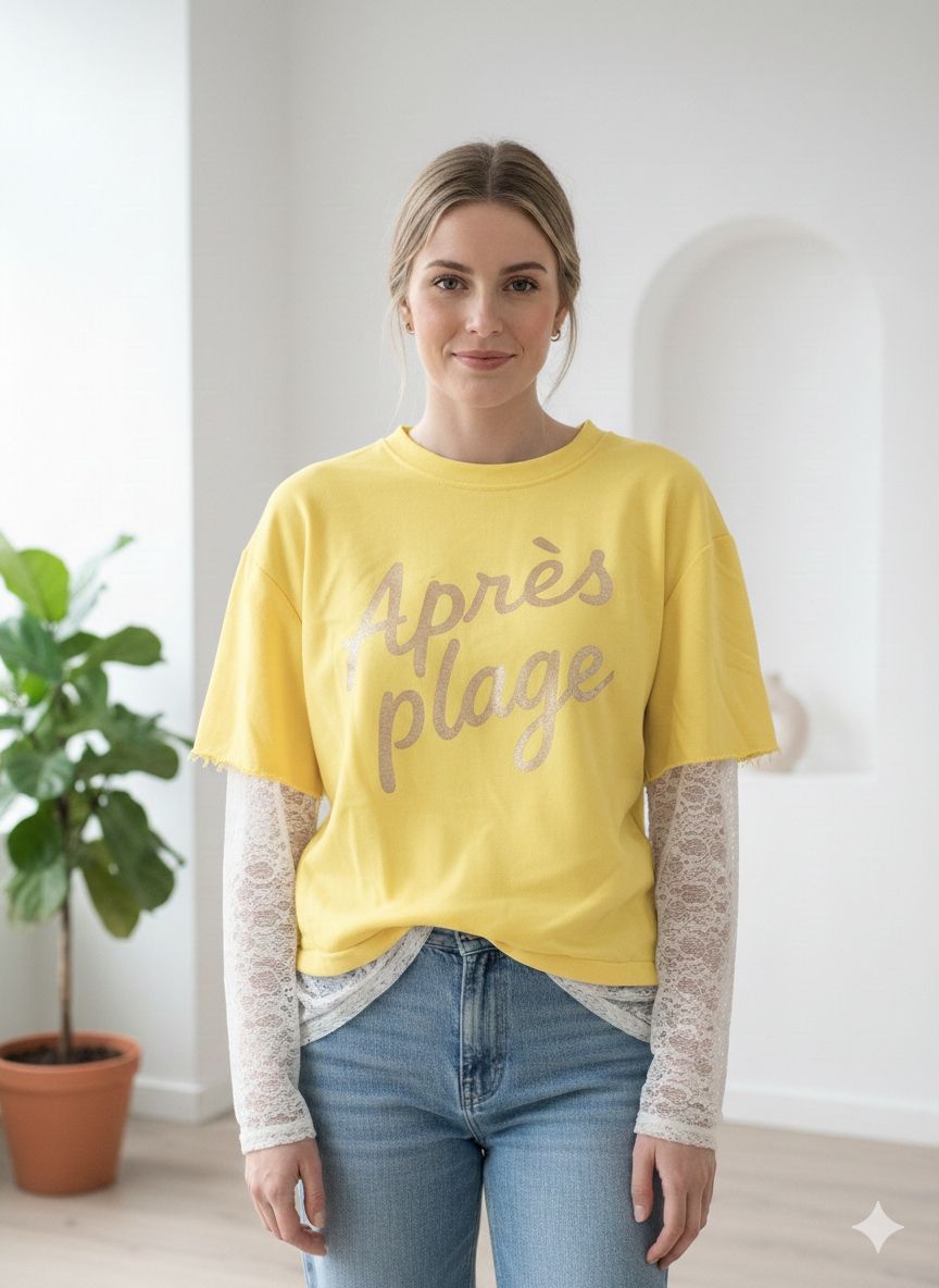 Sweat avec manches en dentelle(x6)