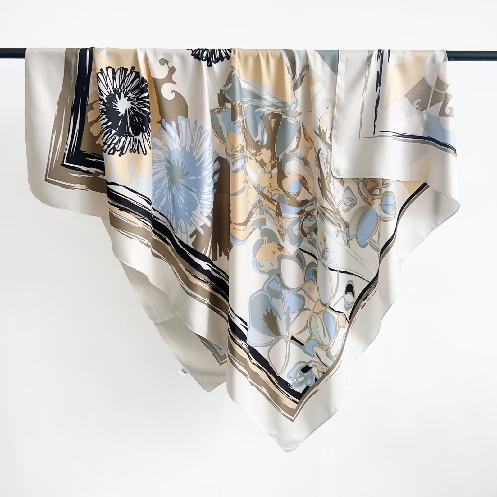 Foulard Carré touche soie  130×130cm (x6)#31