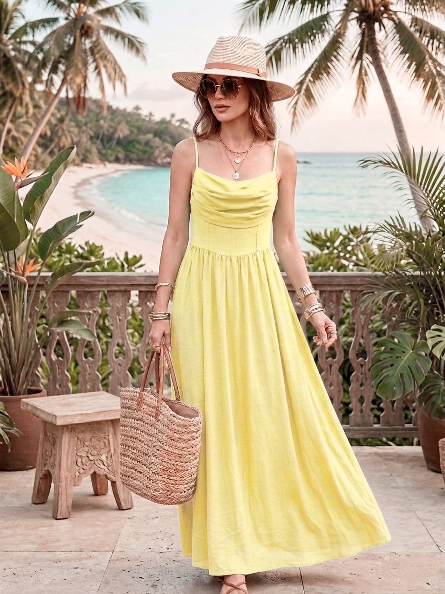 Robe Longue À Bretelles (x6)