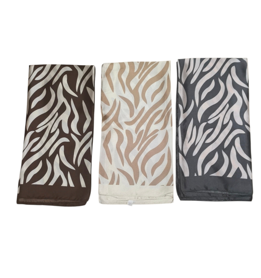 Foulard carré  90cm imprimé fantaisie (x10)#84