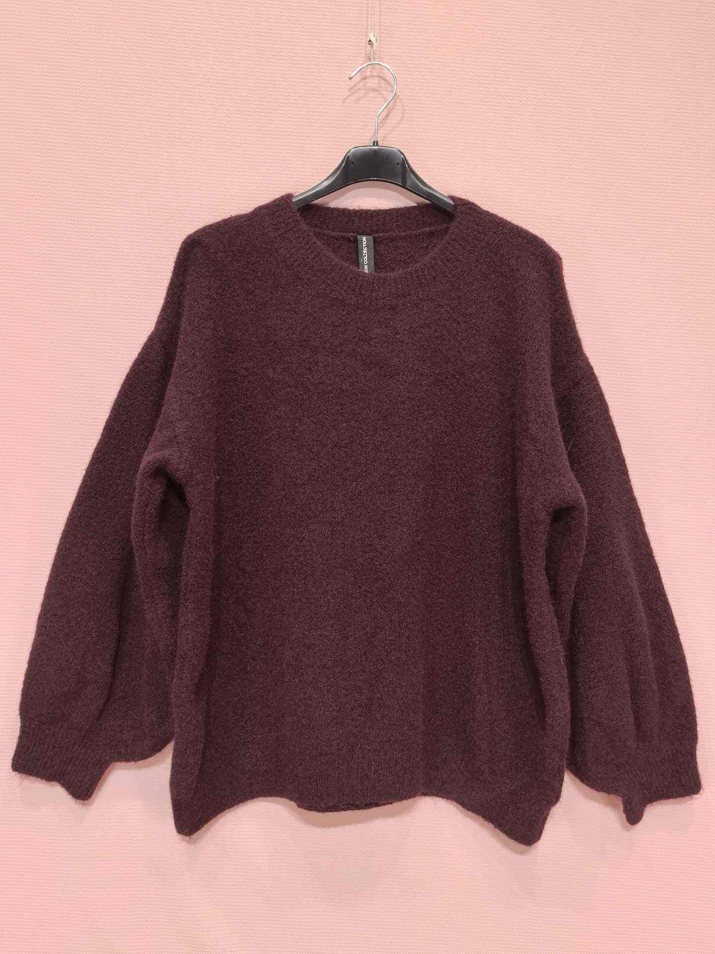 Pull cocooning effet duveteux （x6）