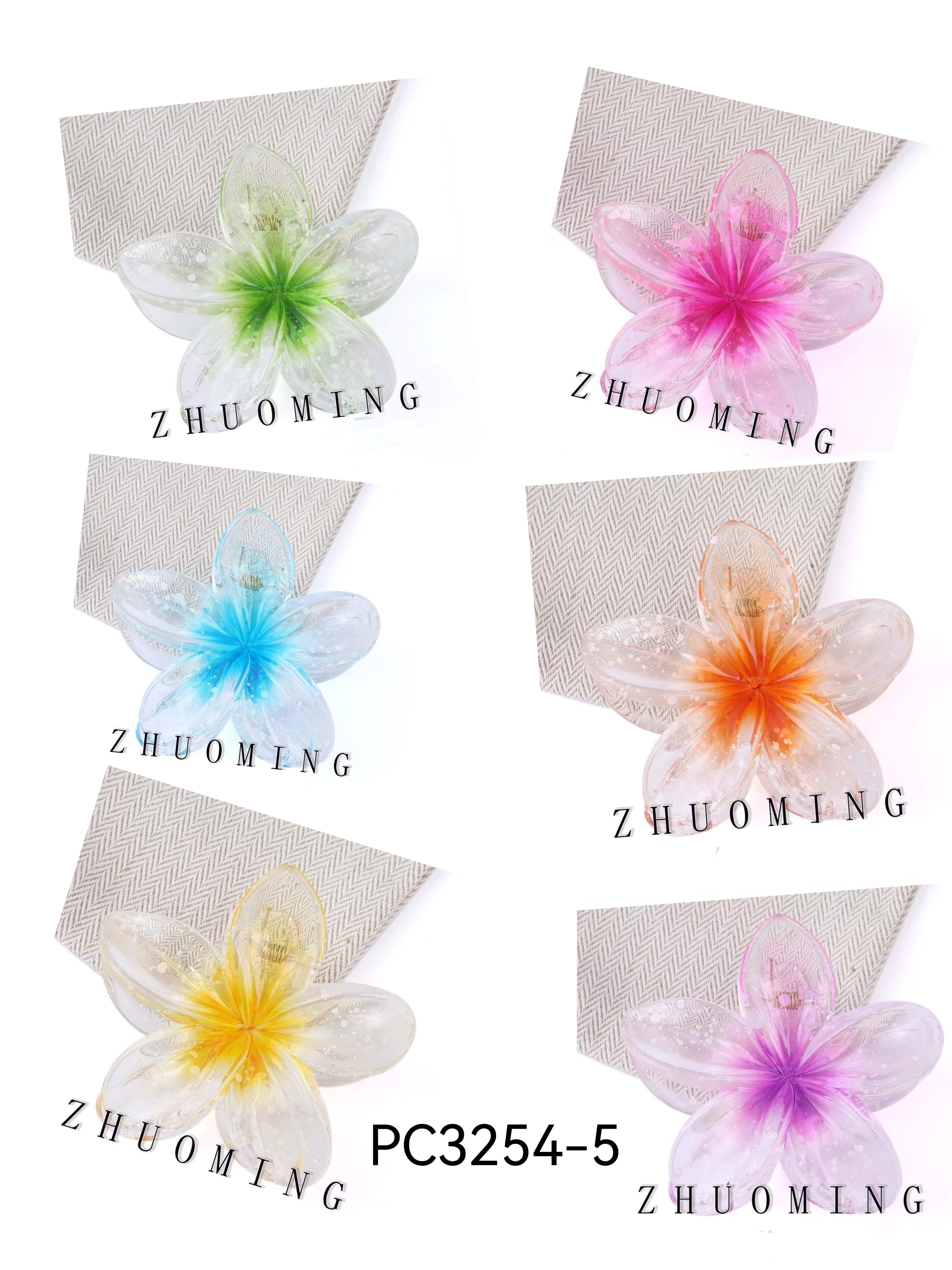 pinces  cheveux  forme  fleur (x12)#5