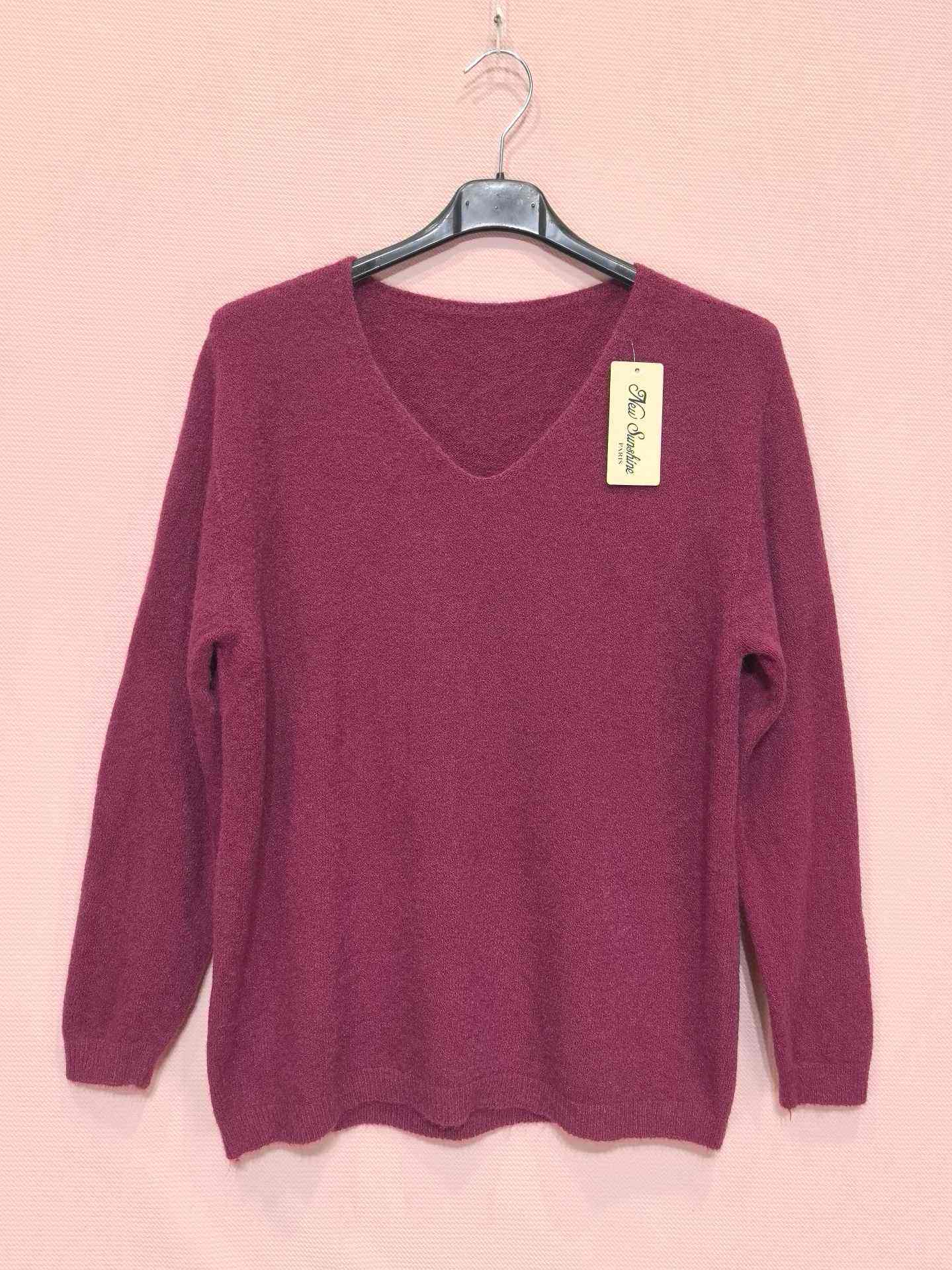Pull En Maille Doux À Manches Longues （x6）