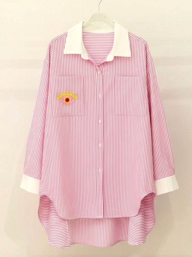 Chemise À Rayures Over Size (x6)