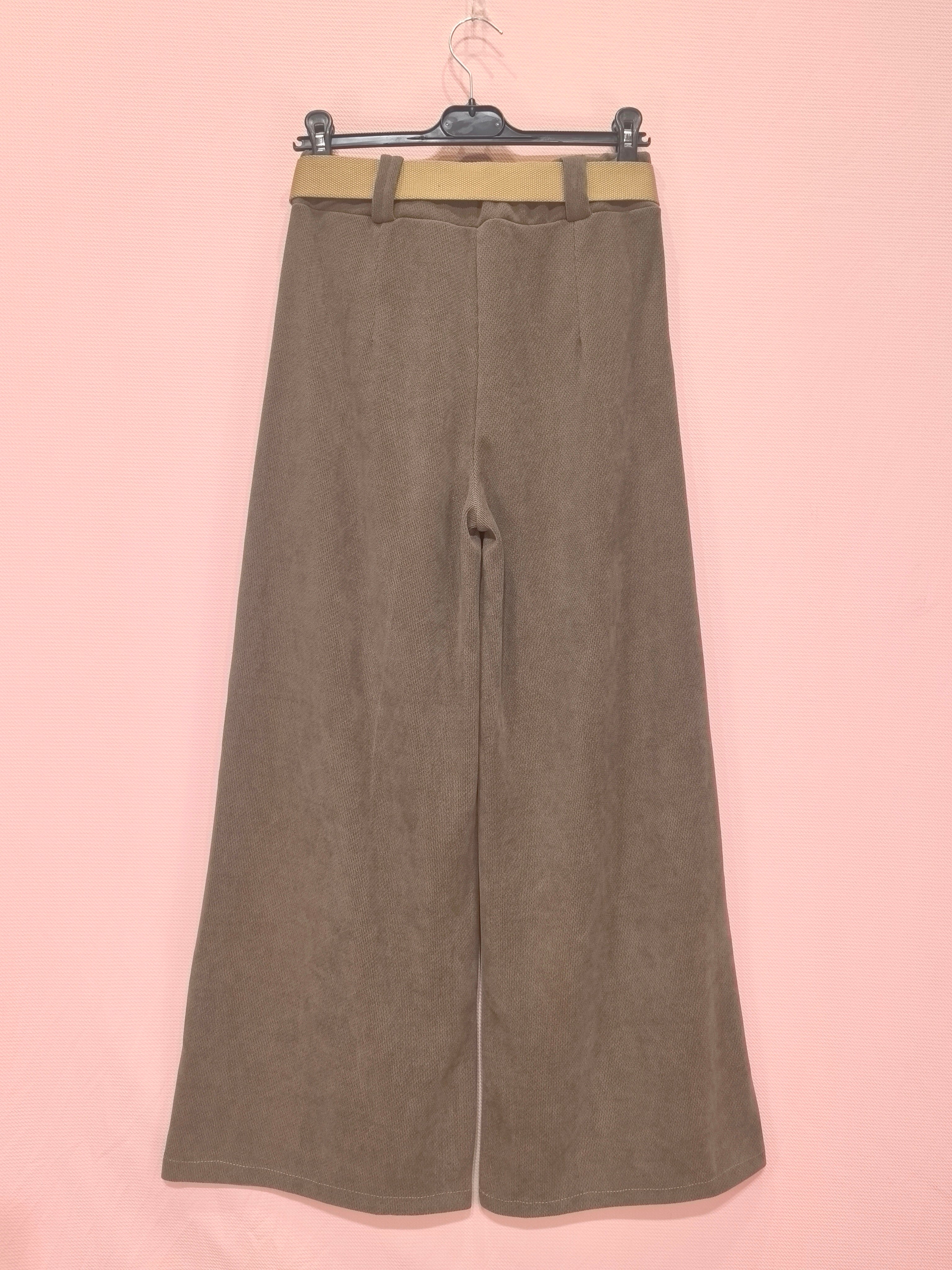 Pantalon large en tissu texturé au toucher doux (x6)