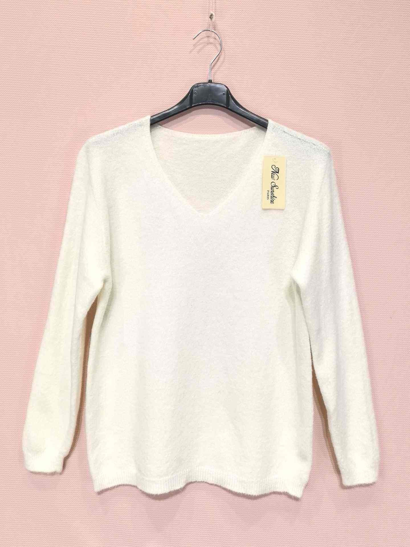Pull En Maille Doux À Manches Longues （x6）