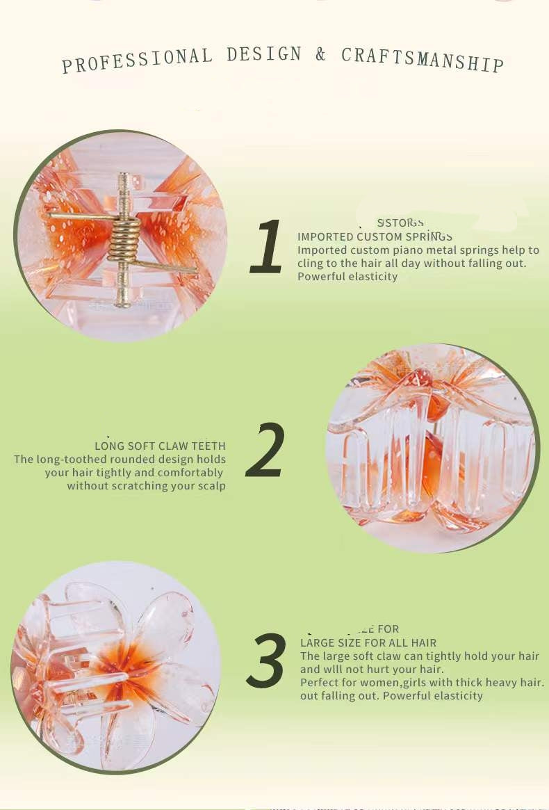 pinces  cheveux  forme  fleur (x12)#5