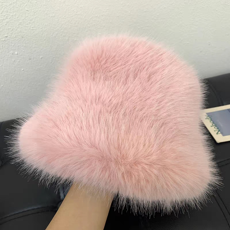 Chapeau bob en fausse fourrure doux (x6)#6
