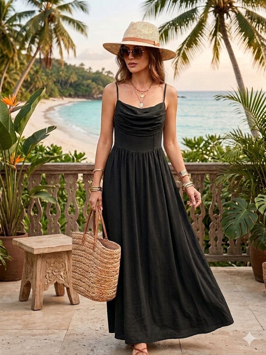Robe Longue À Bretelles (x6)