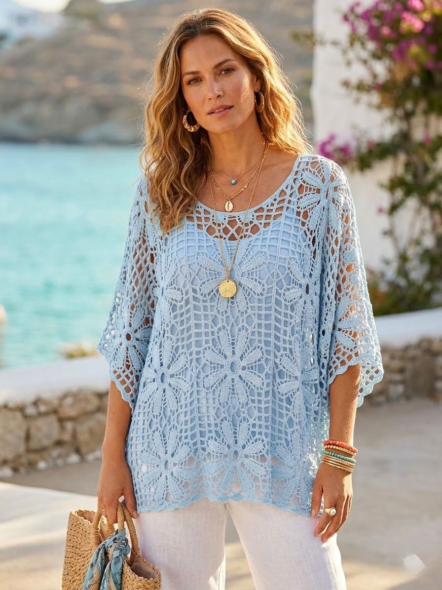 Haut En crochet 2 Pièces (x6)