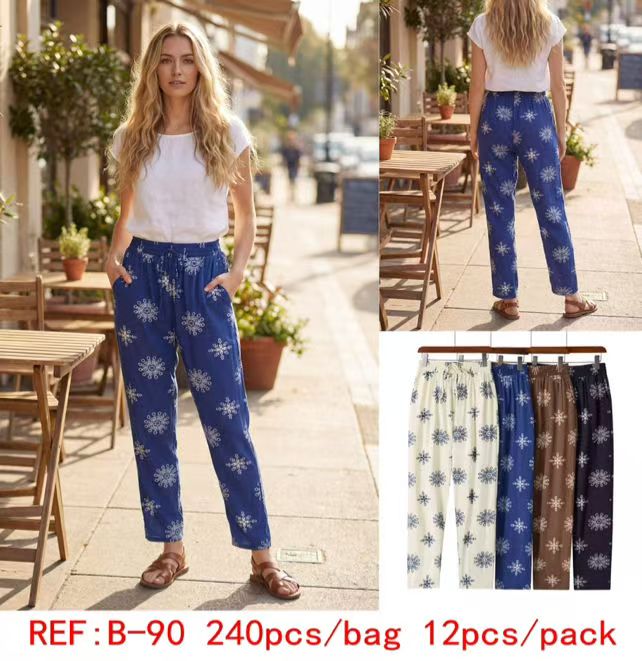 Pantalon Fluide Imprimé  (x12)#90