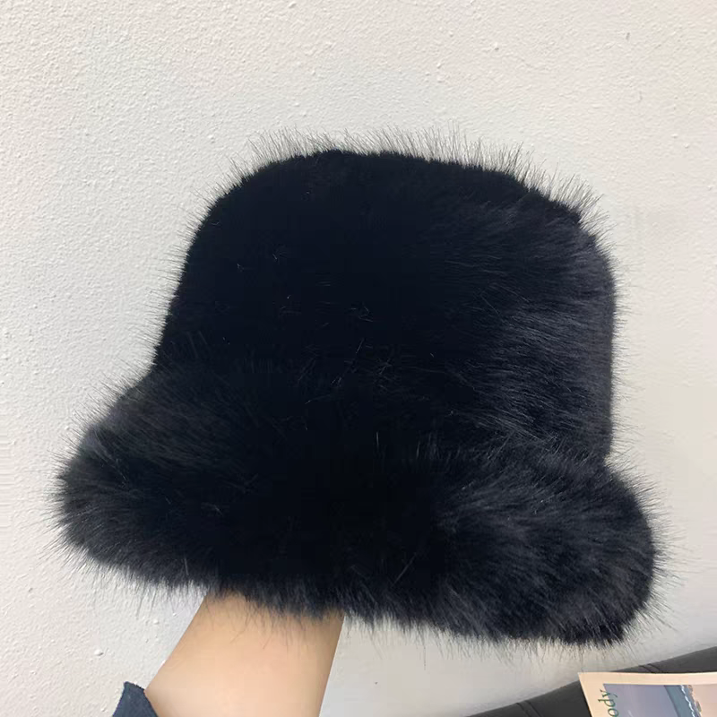 Chapeau bob en fausse fourrure doux (x6)#6