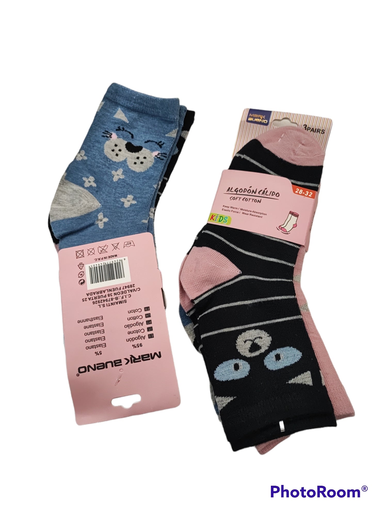 GIRL - Cotton socks 4 mixed sizes T18-22/23-27/28-32/33-35 (x48)