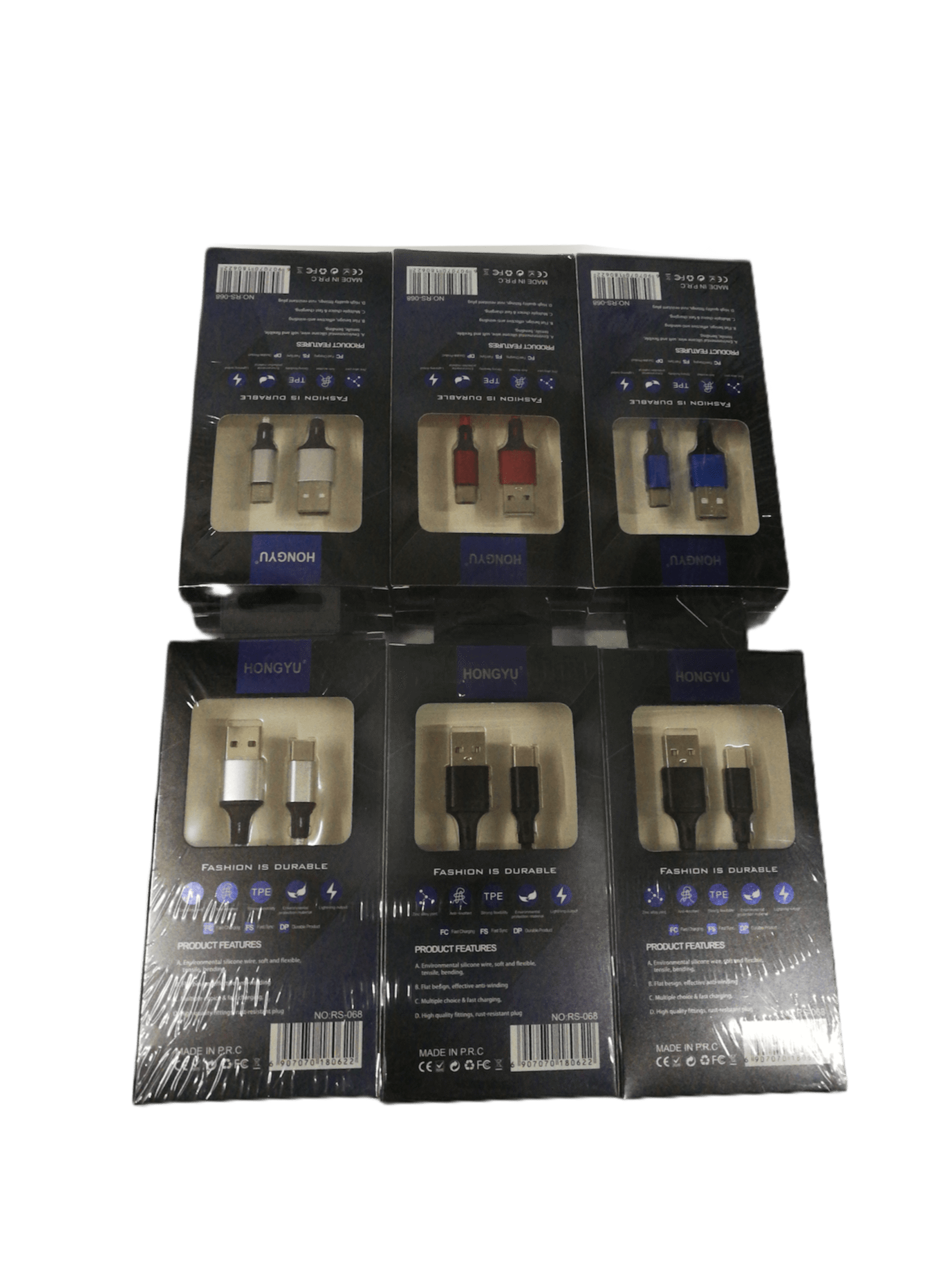 LOT DE 12 - USB-C  câble chargeur nylon       2,00€/unité | Grossiste-pro
