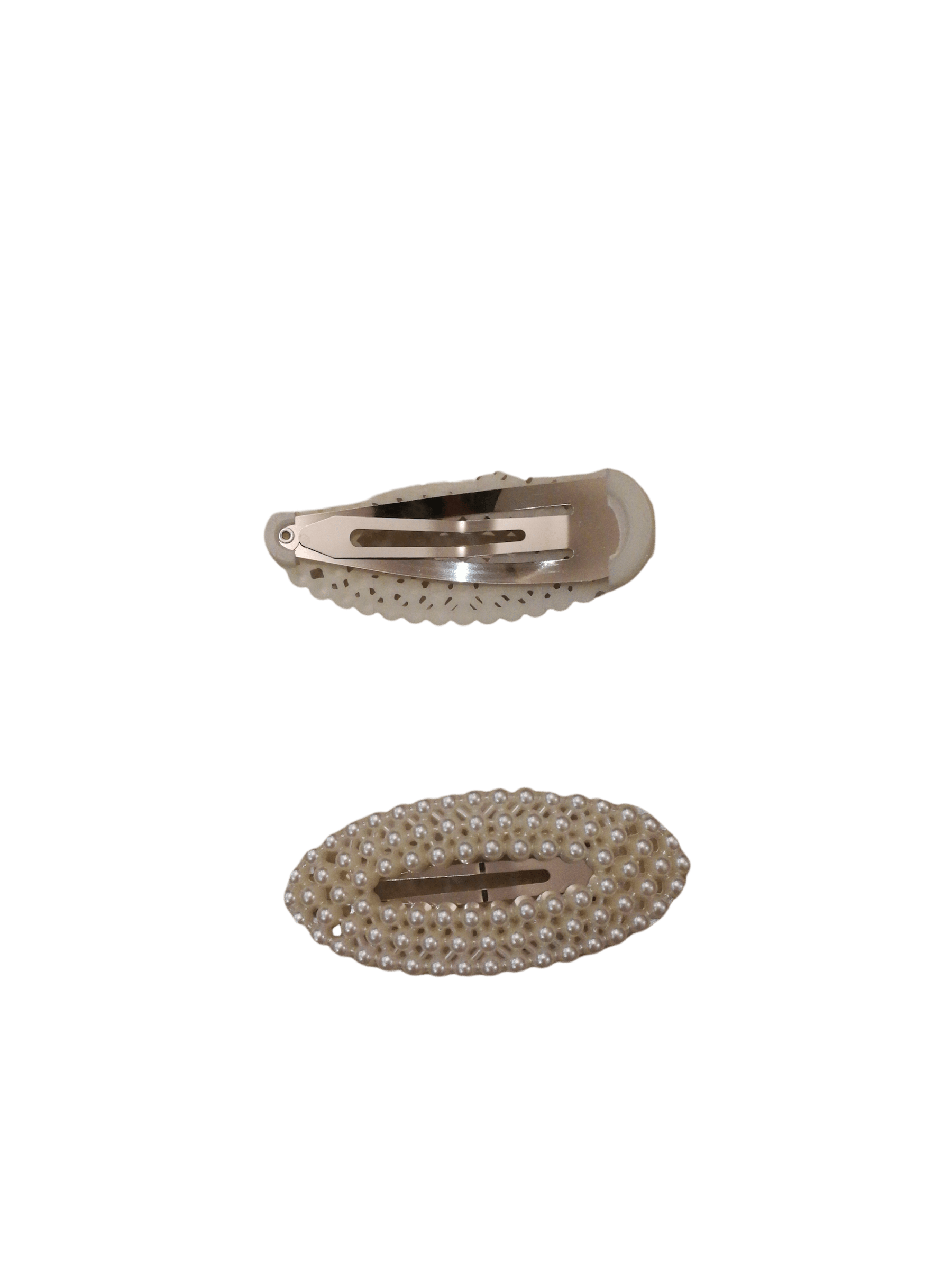 LOT DE 12 - Barrettes Pinces perles ovale   0,67€/unité | Grossiste-pro