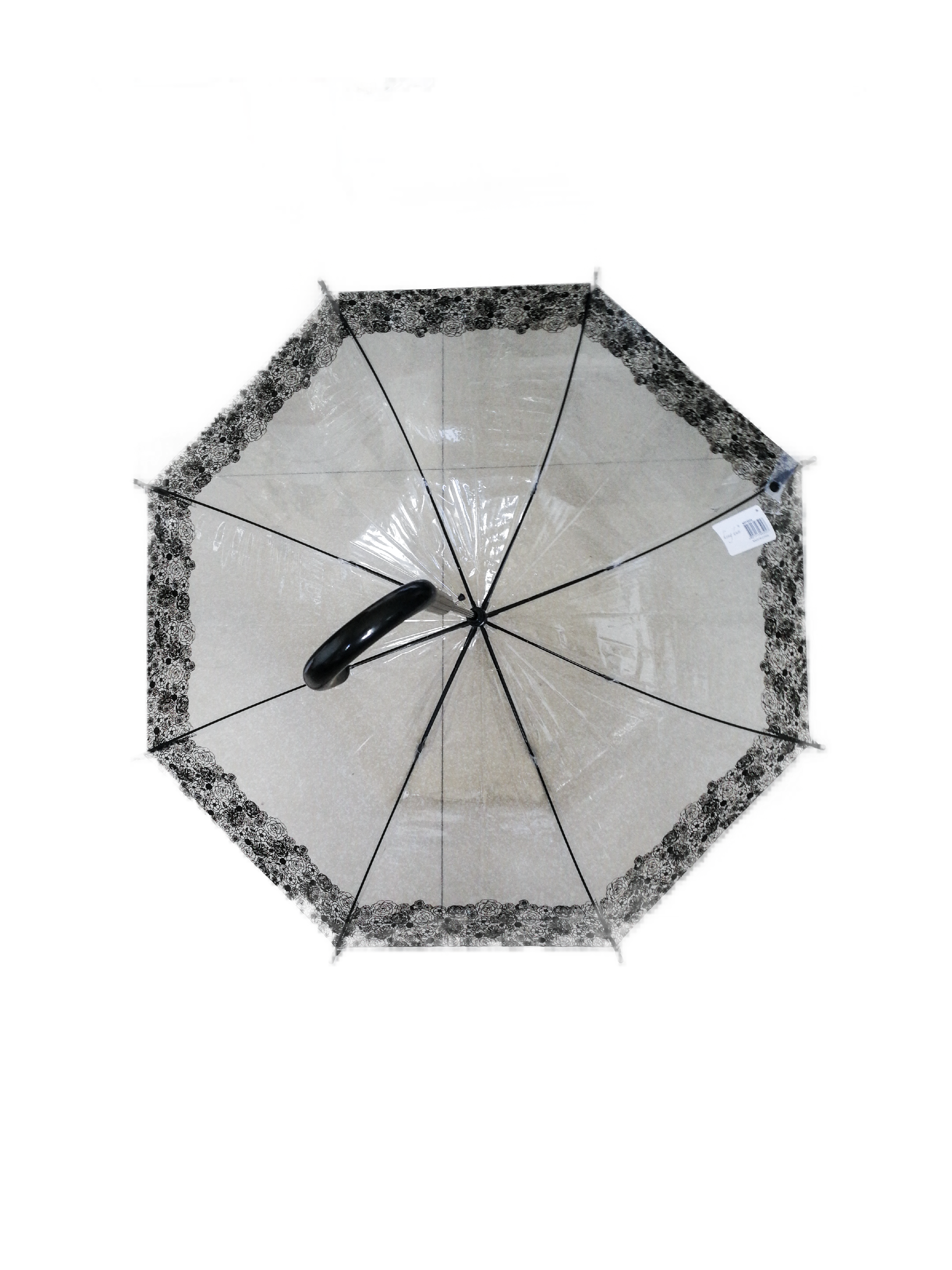Parapluie transparent long motif (x12)