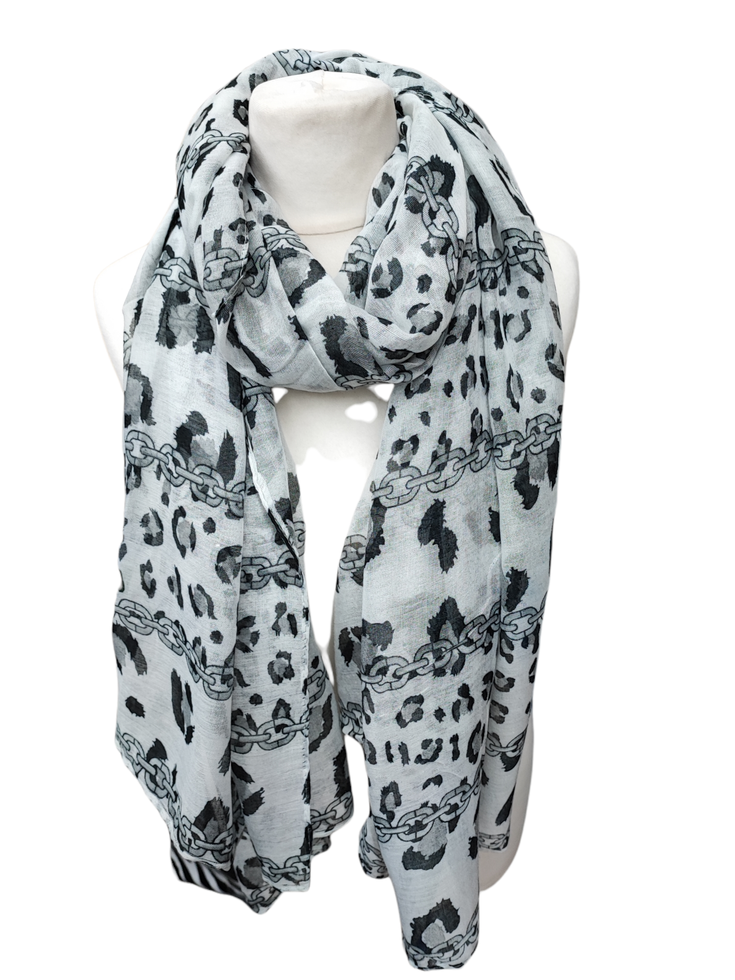 Foulard motifs léopard ancre     (x12)