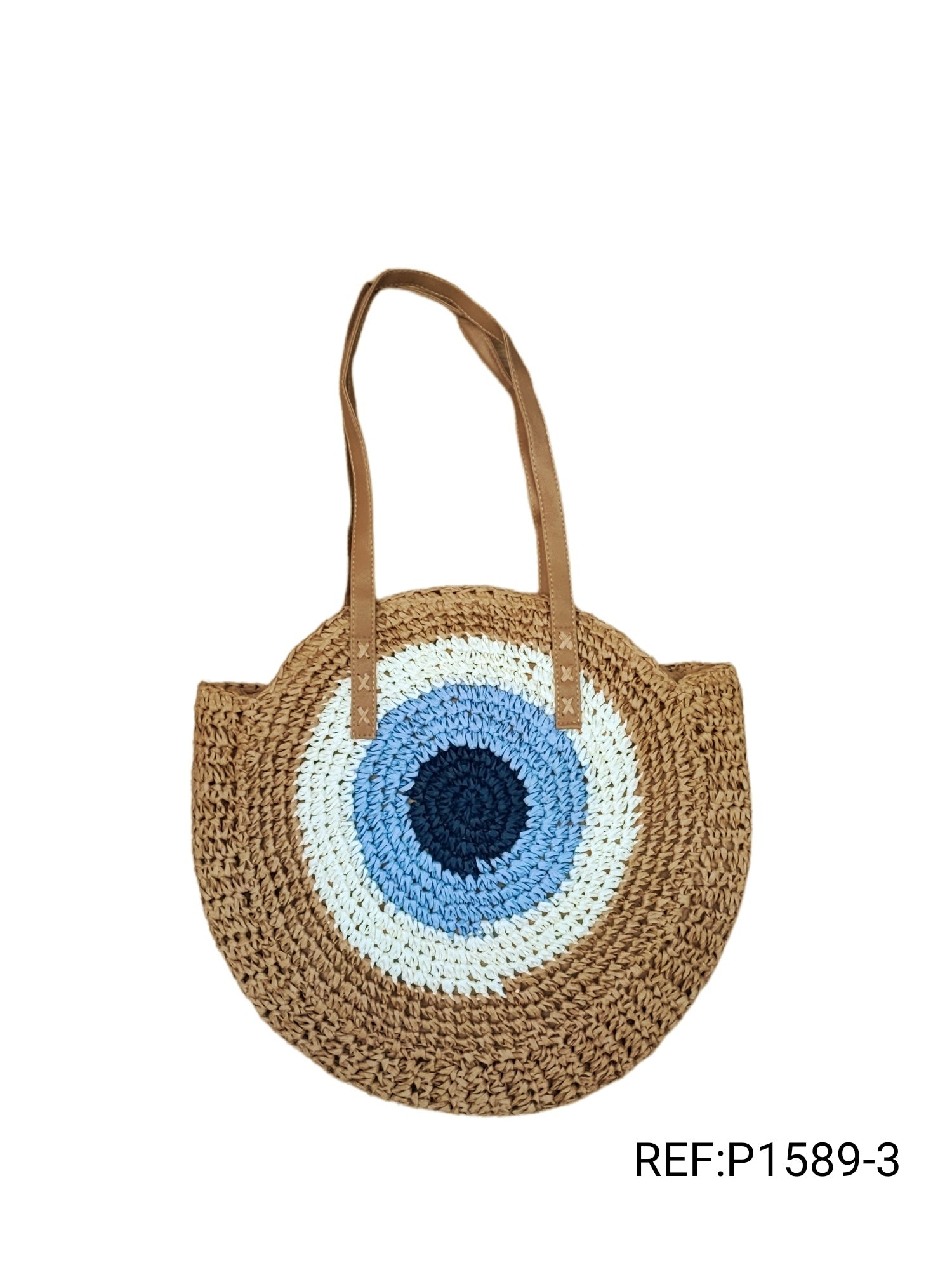 Round eye straw bag (x2)
