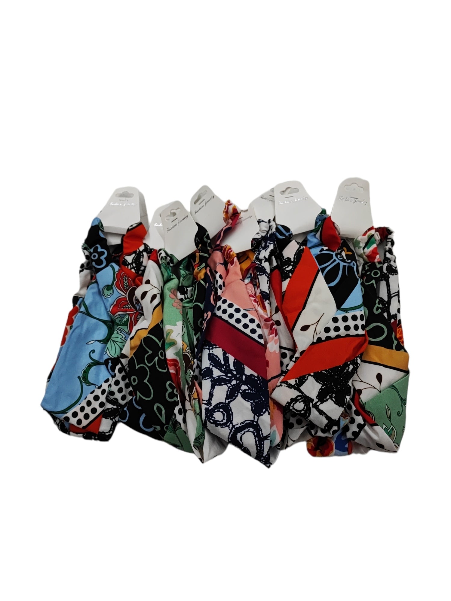 Pattern headbands with polka dot flowers (x12) €0.75/unit