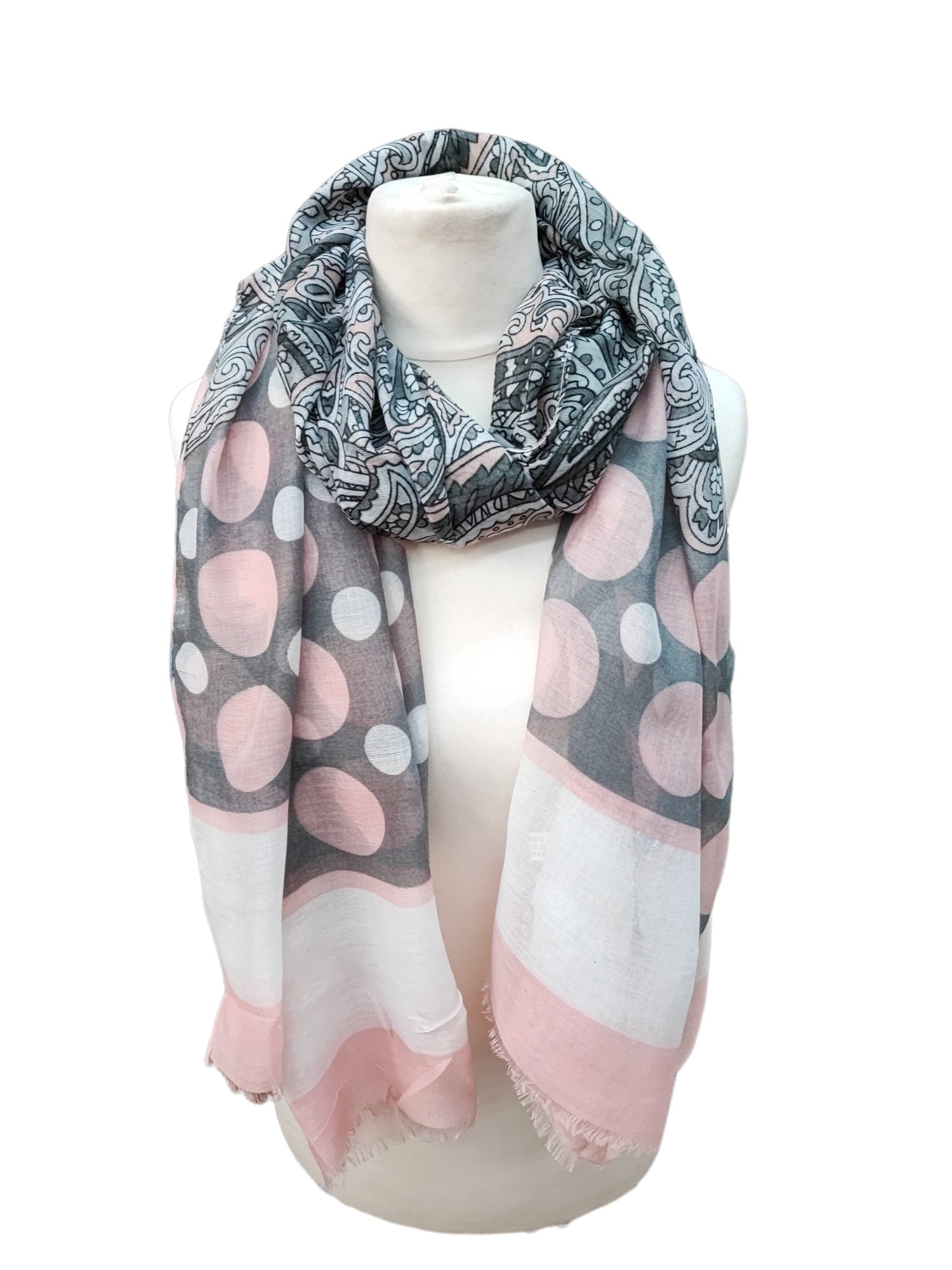 Foulard motif pois Paisley bohème    (x12)
