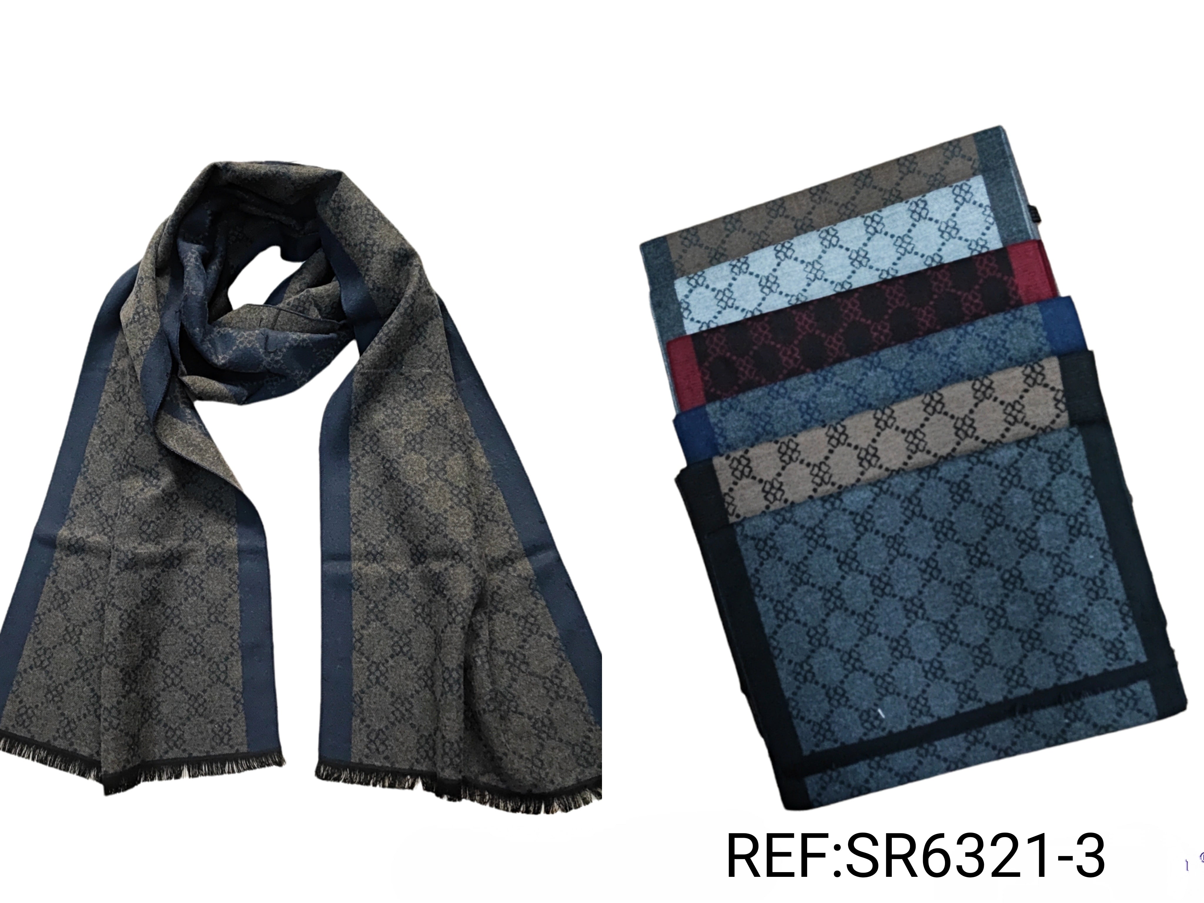 Shawl Patterned scarf MEN (x12)