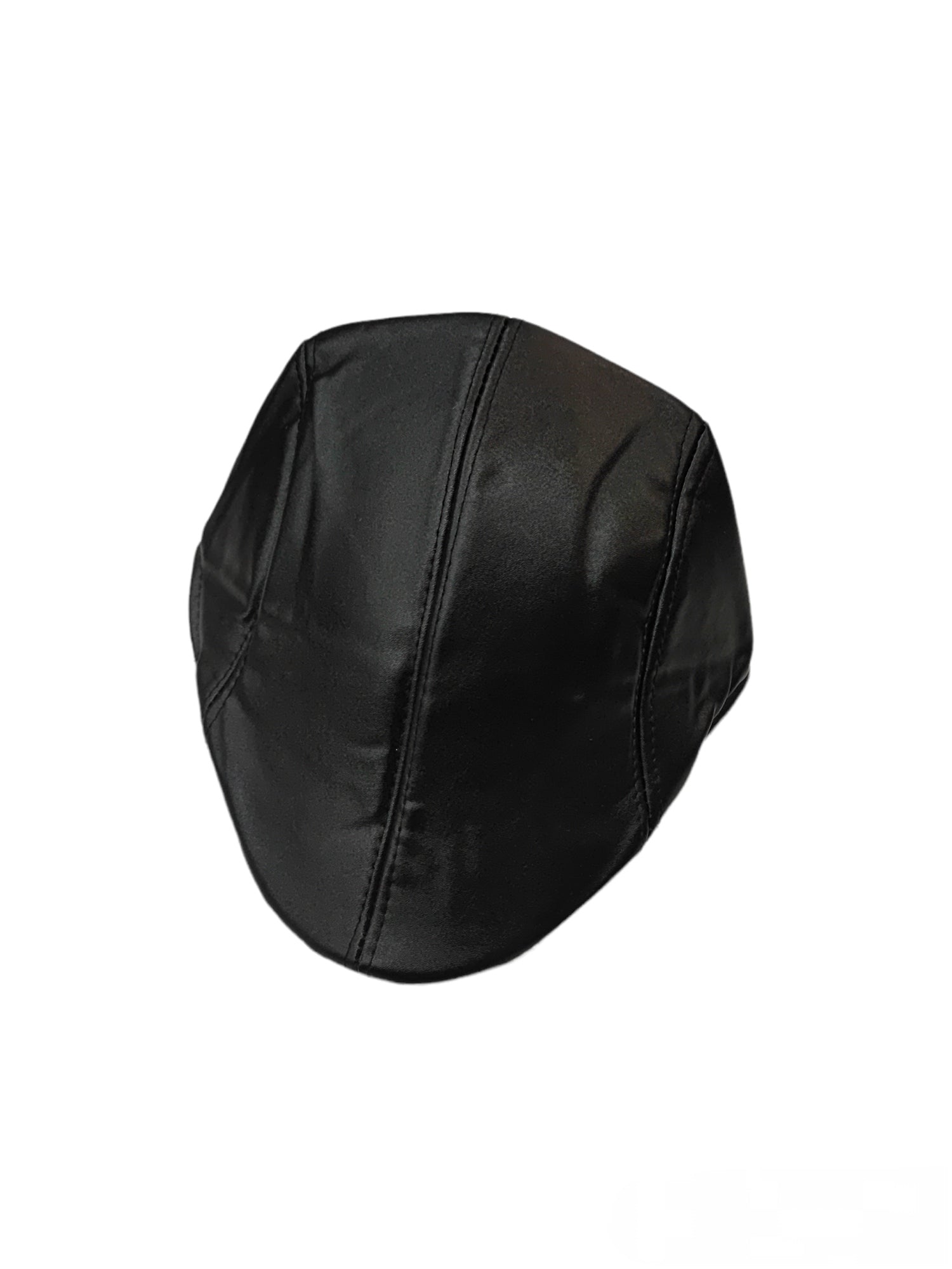 Men's faux leather beret (x12)