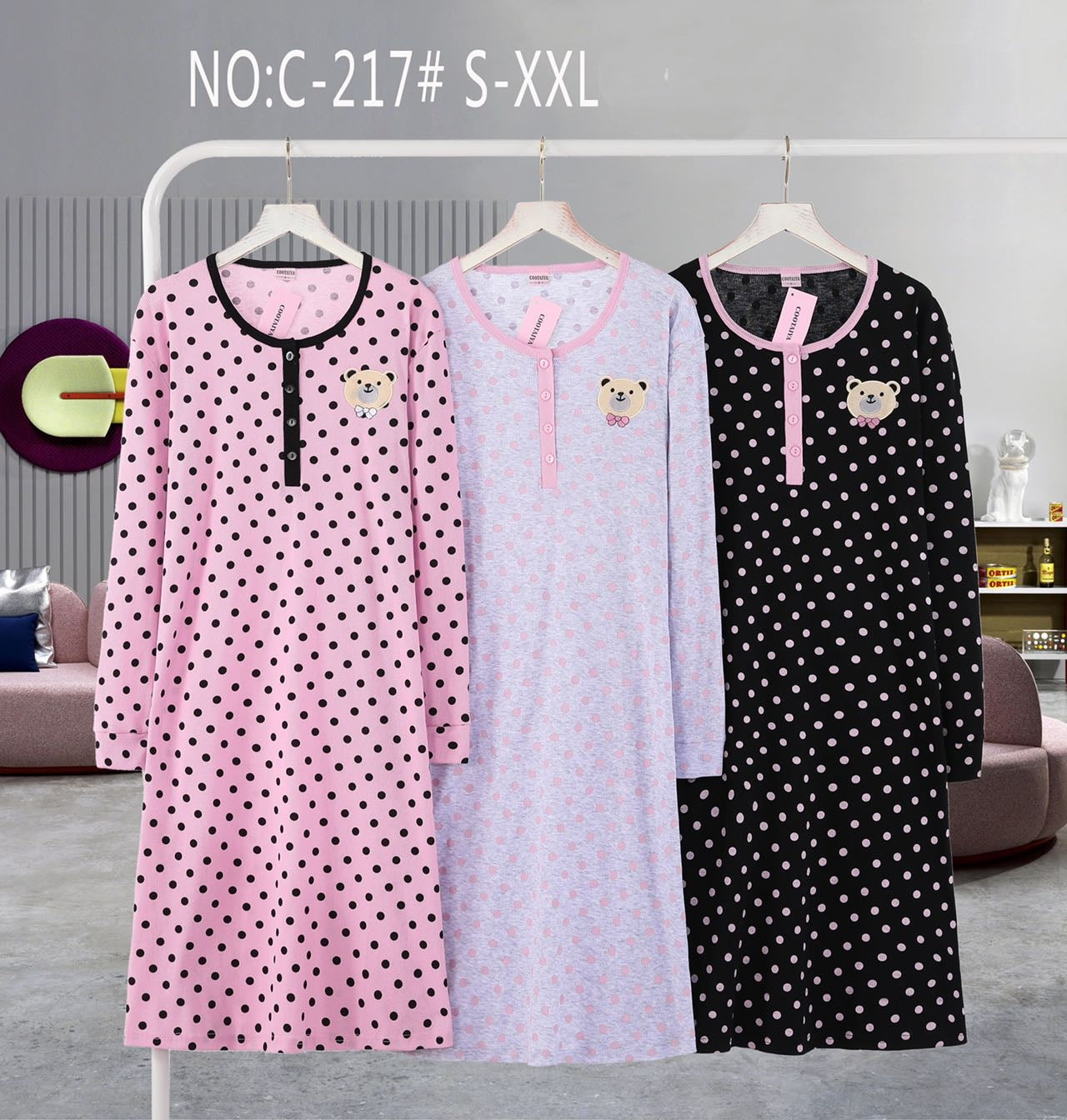 Women's long pajamas mixed colors/sizes (x15)