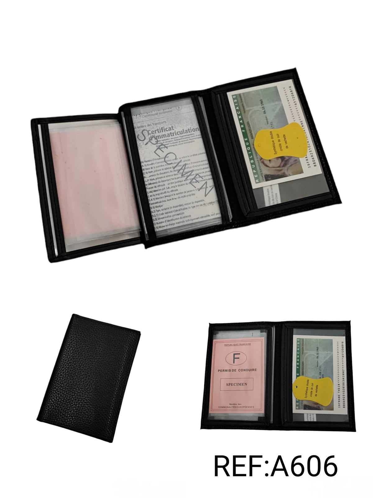 Étui Documents En Cuir Vachette Rouge - 24,5 X 16 Cm, 2 Compartiments, Occasion