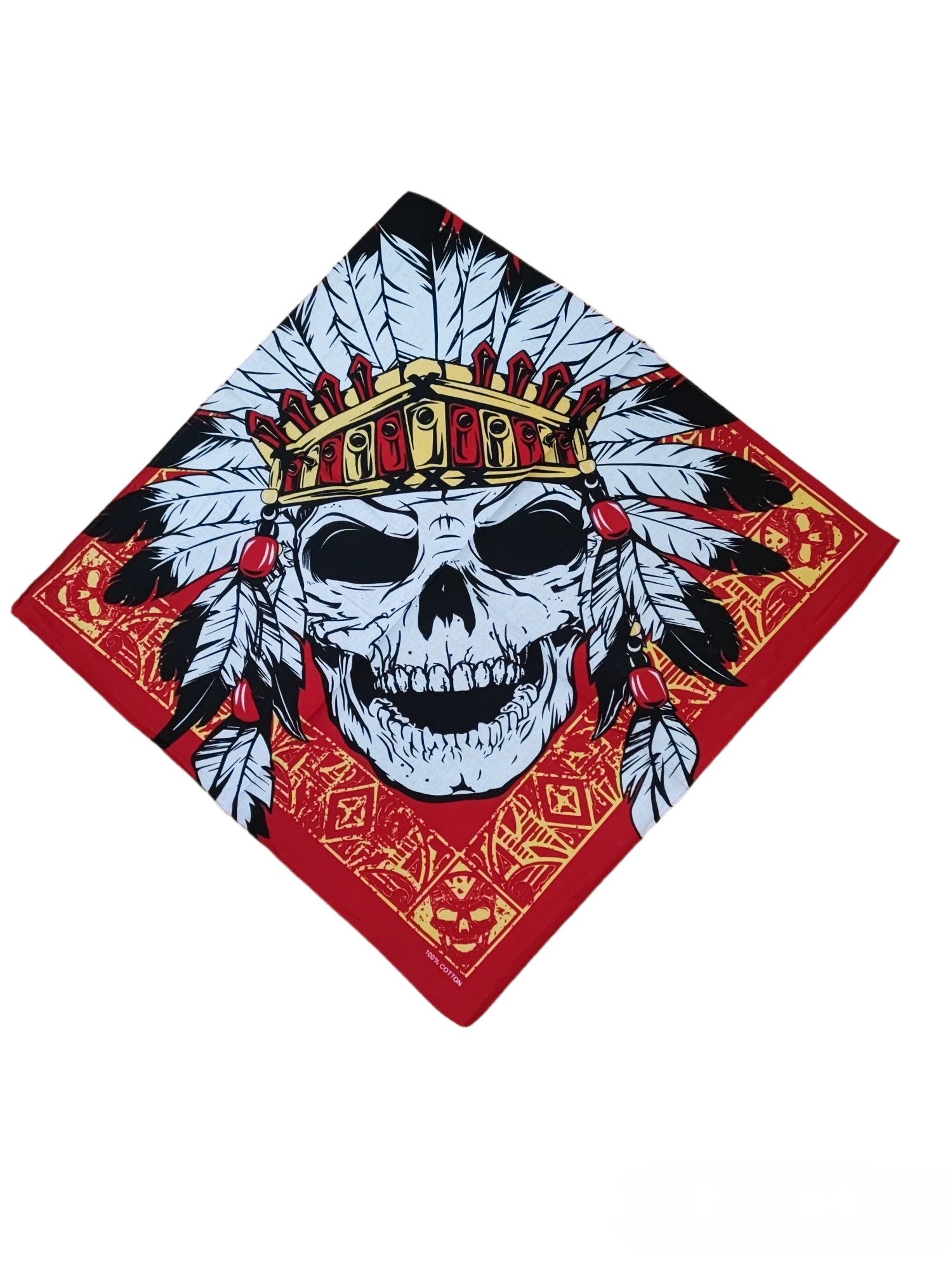 Bandana coton motif tête de mort (x12)