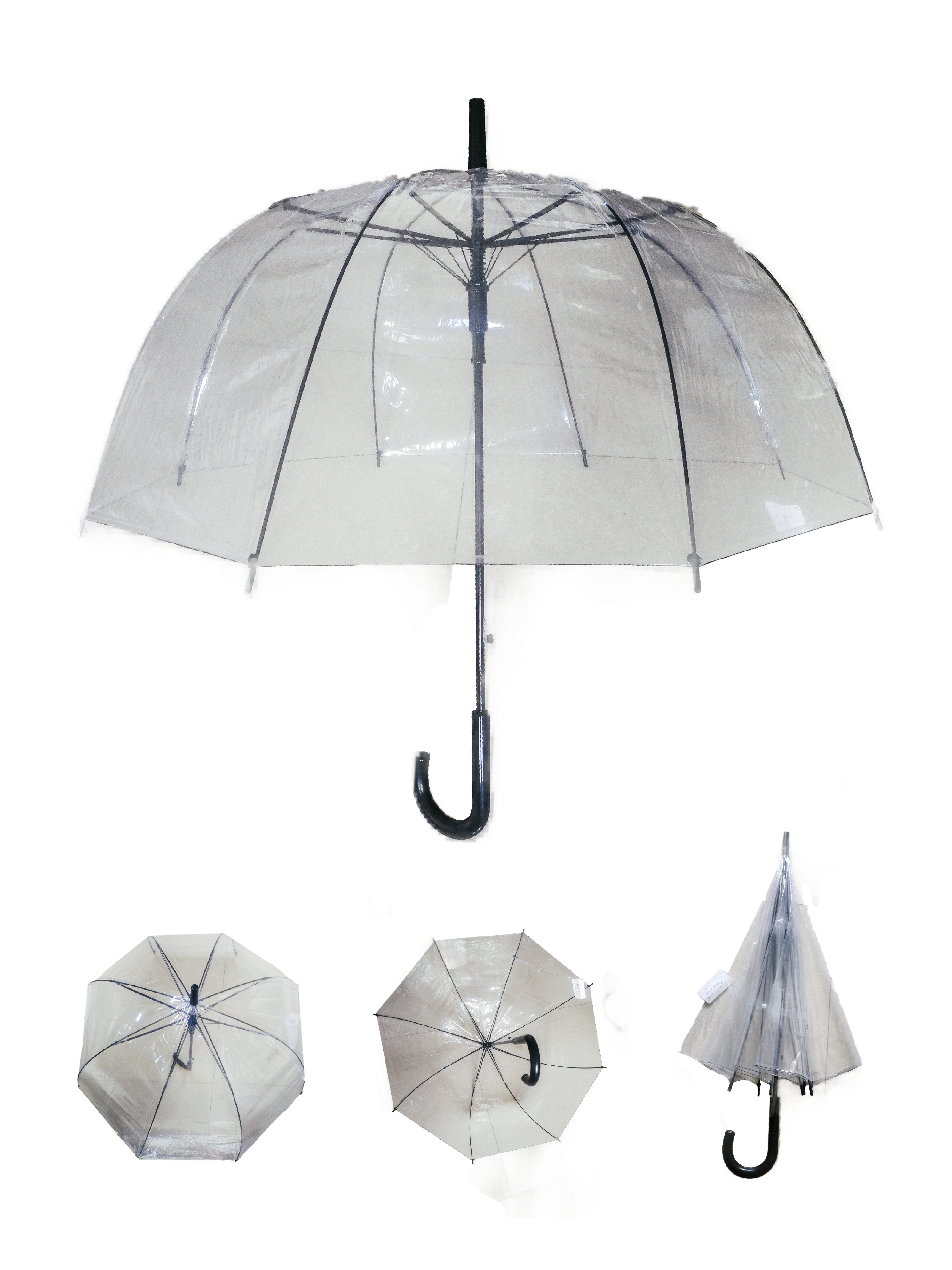 Long transparent umbrella (x12) 6511