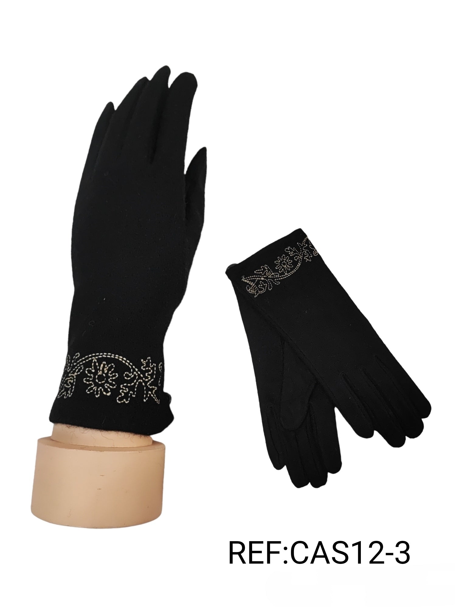 Embroidered Cashmere Gloves (x6)