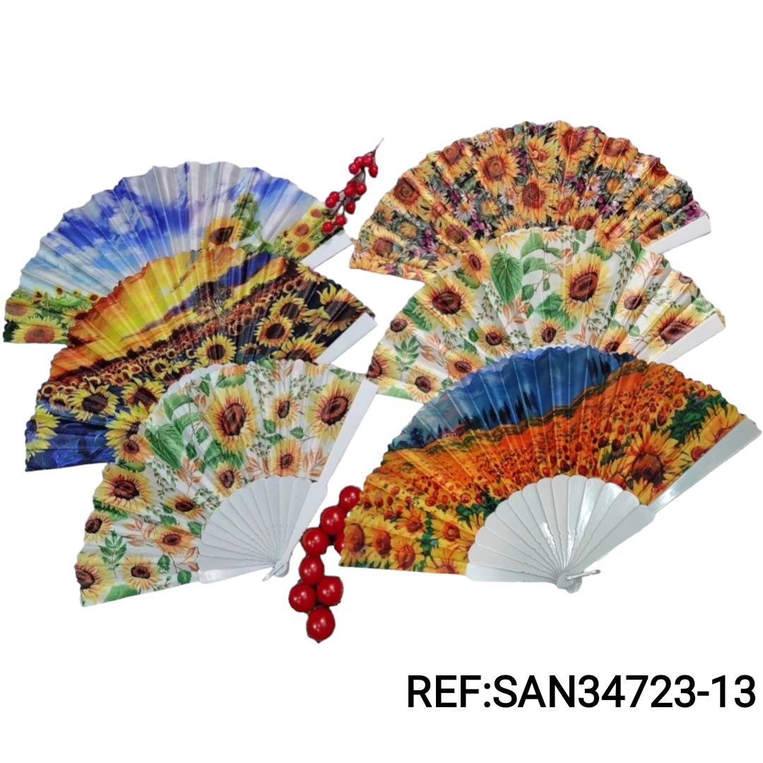 Sunflower pattern fans (x12) #13