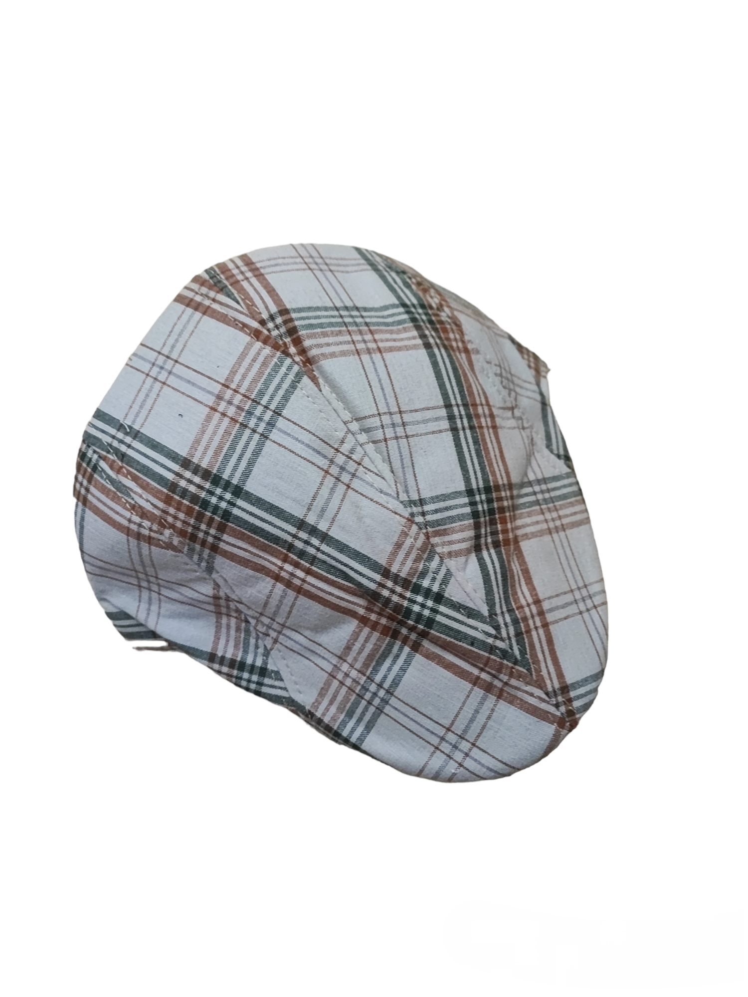 Berets with mini check pattern and small stripes (x12)