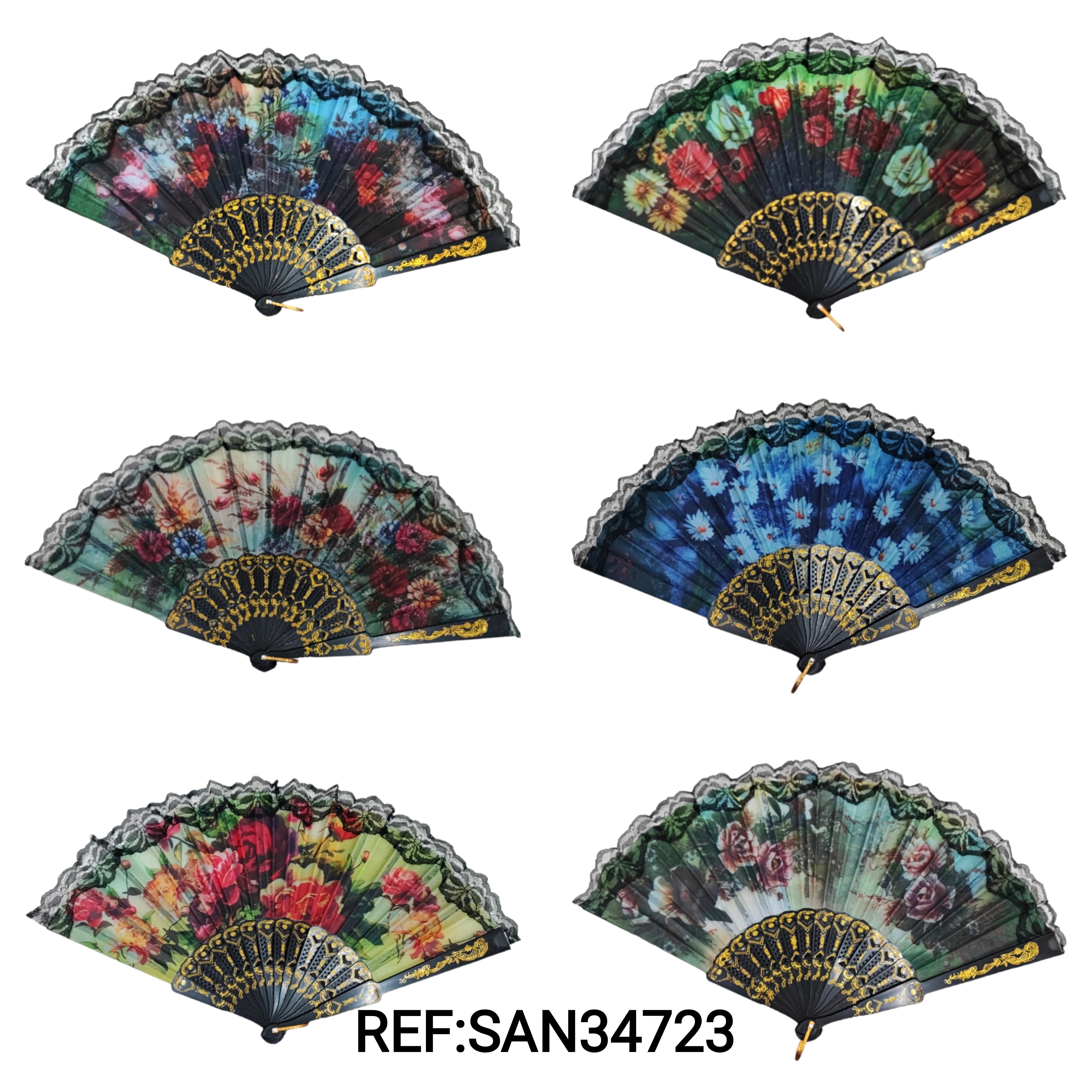 Fans with flower pattern (x12)#8