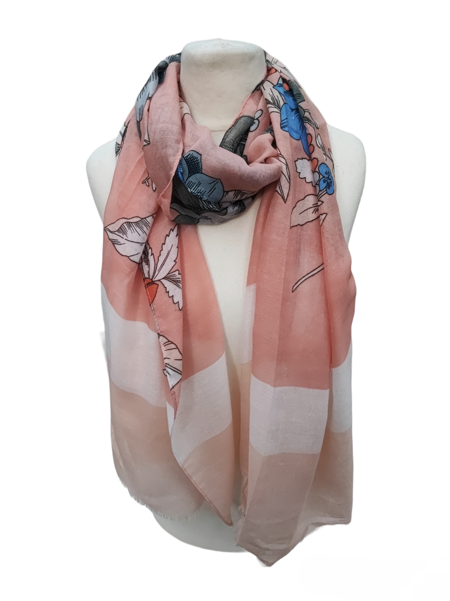 Women's flower pattern scarf (x12) F7