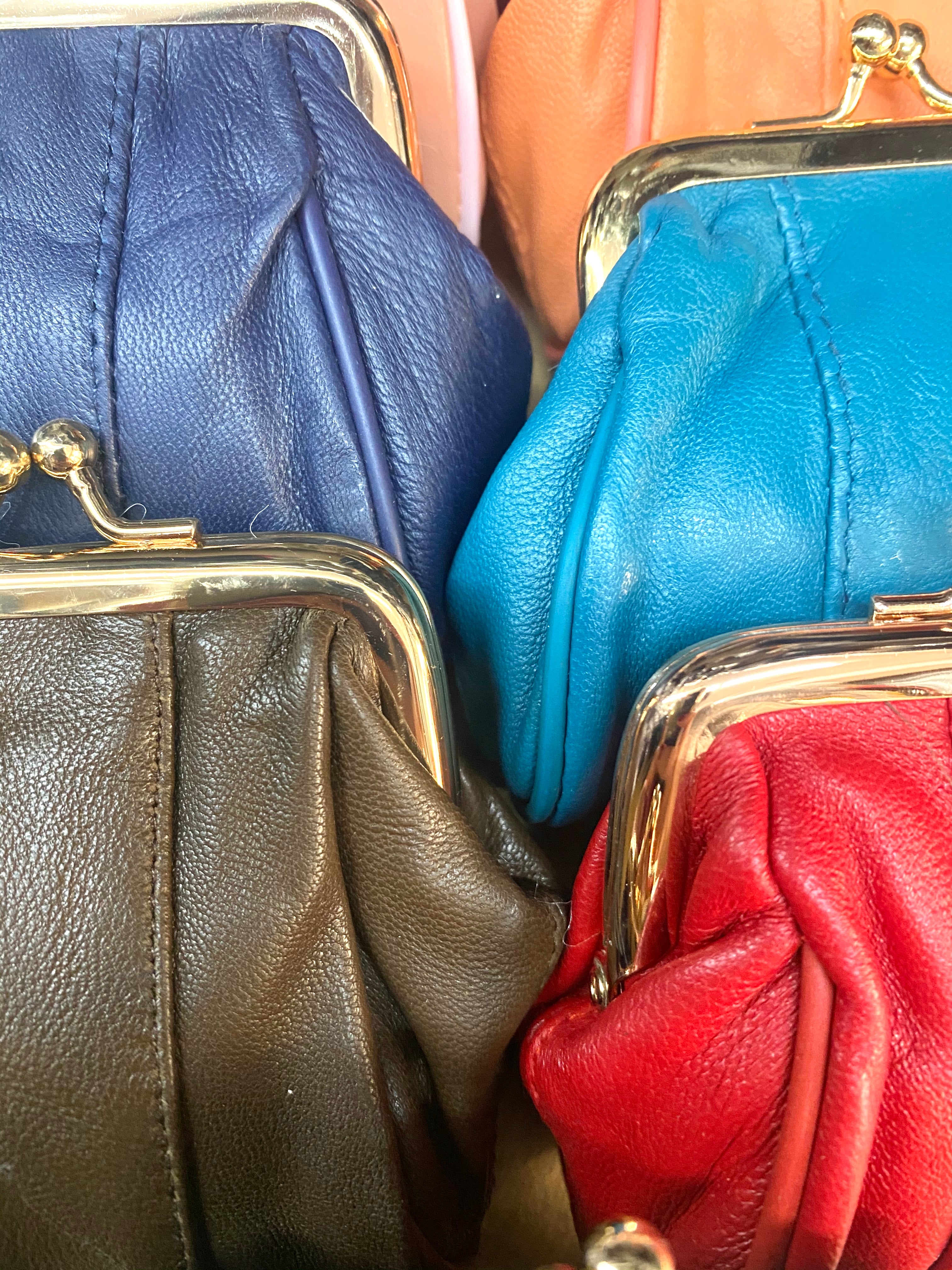 Purse purse 100% Lambskin leather (x12)